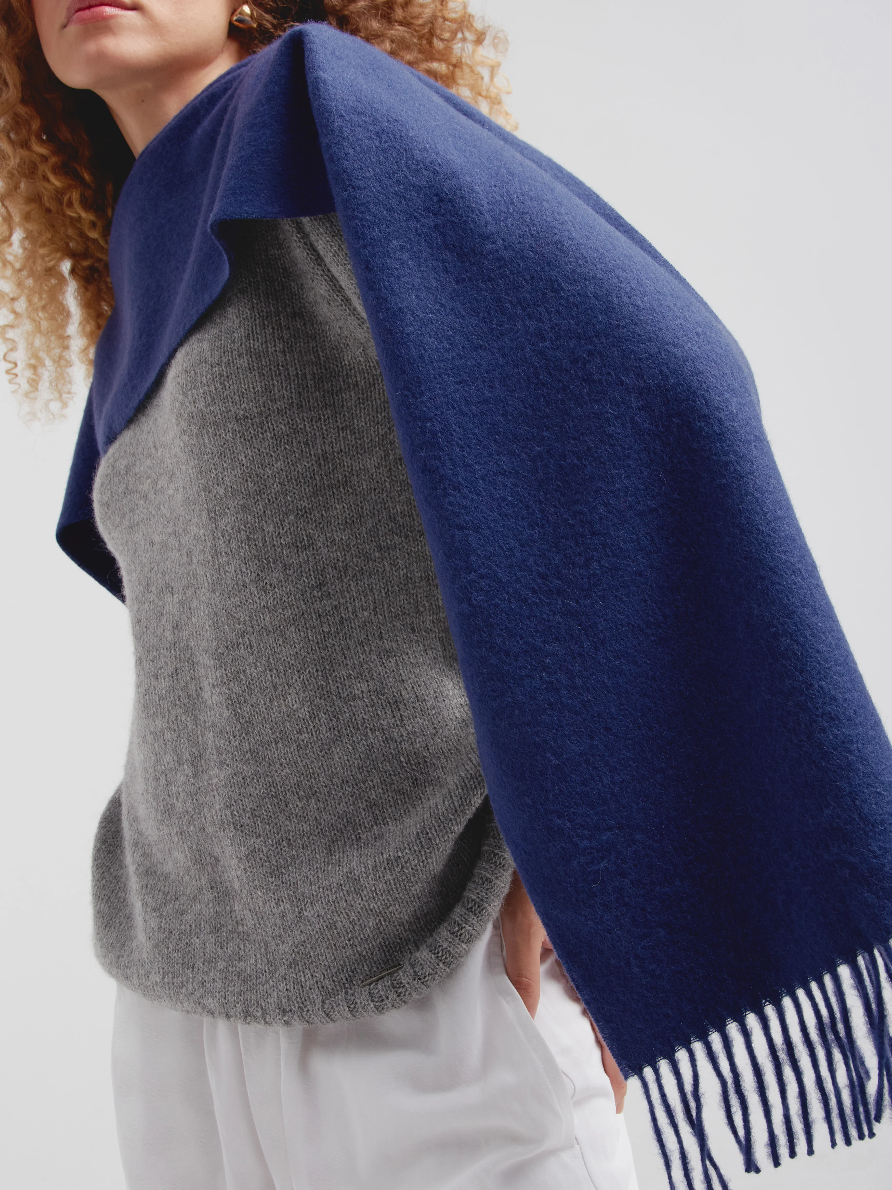 Adrian Scarf Baby Alpaca Color Blue - Image 3