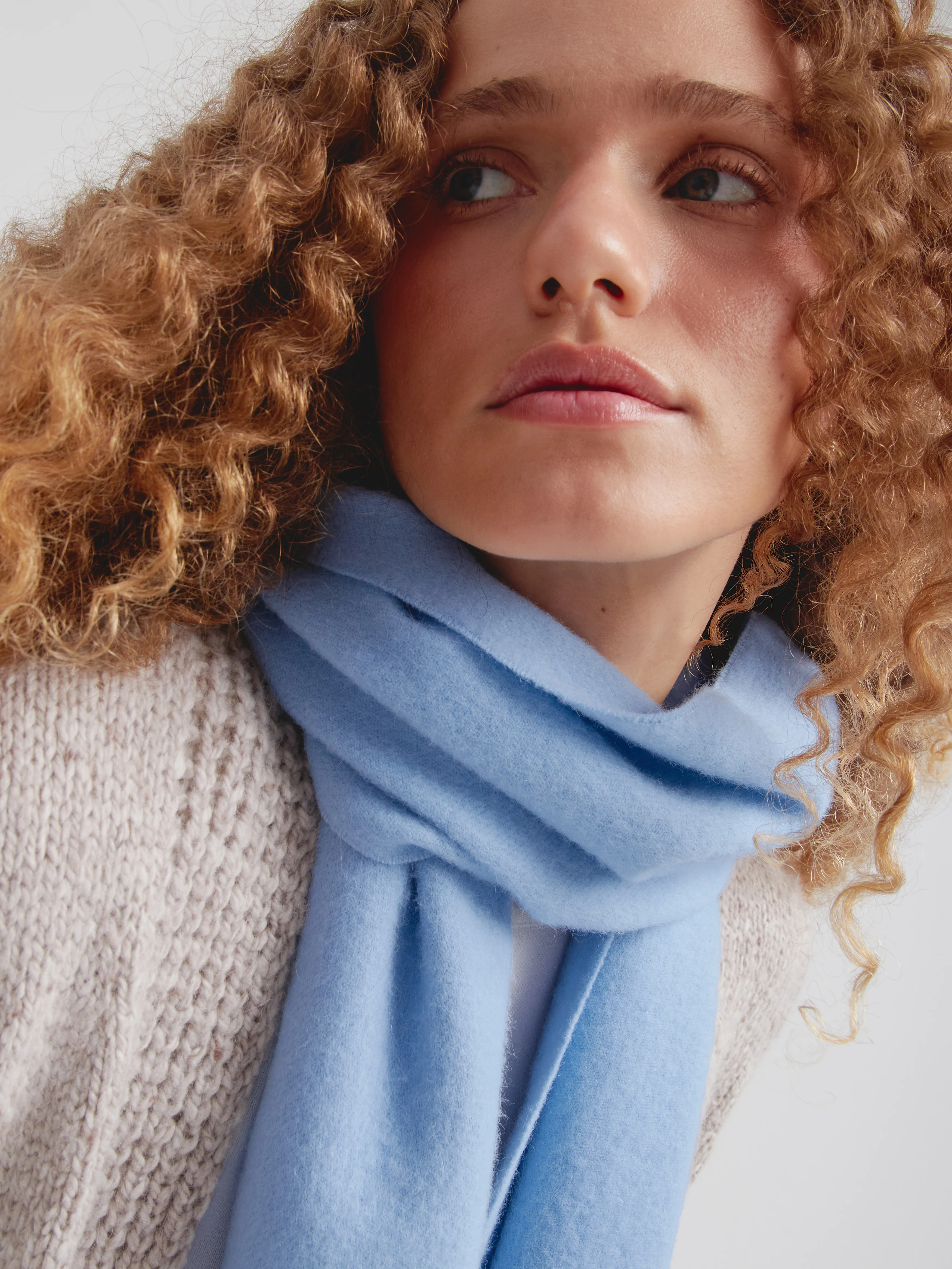 Adrian Scarf Baby Alpaca Color Sky Blue - Image 3
