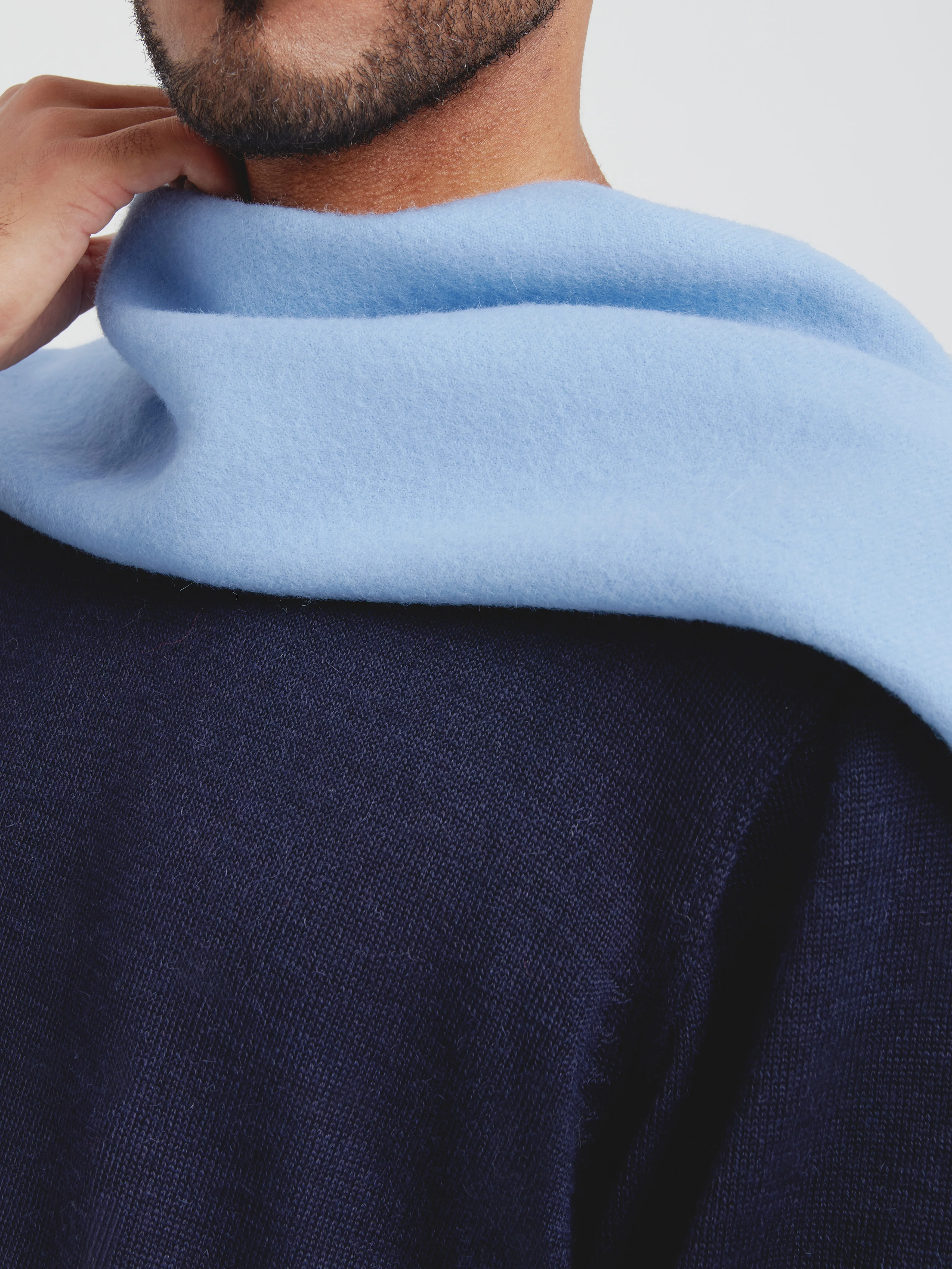 Adrian Scarf Baby Alpaca Color Sky Blue - Image 5