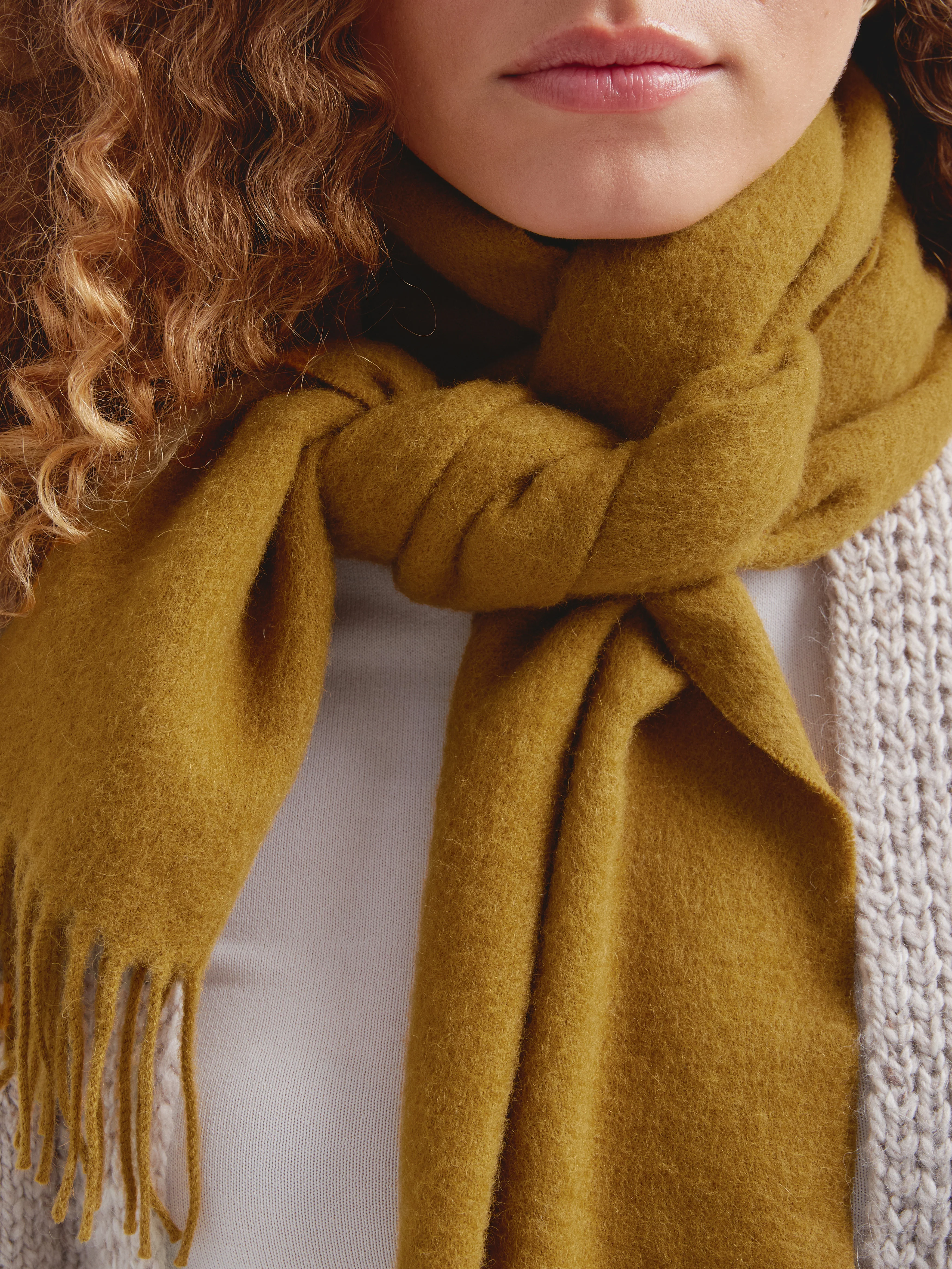 Adrian Scarf Baby Alpaca Color Yellow - Image 3