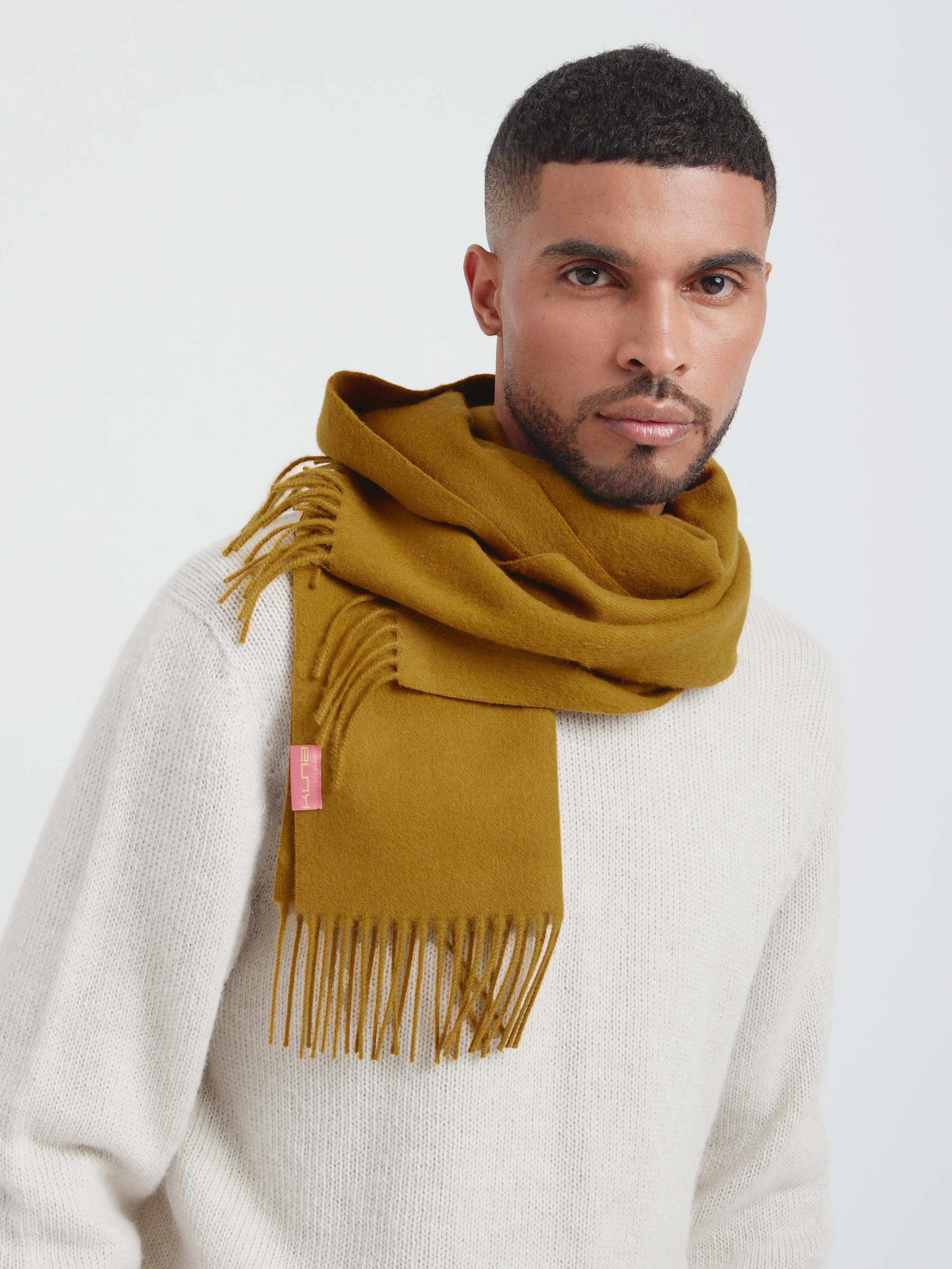 Adrian Scarf Baby Alpaca Color Yellow - Image 4