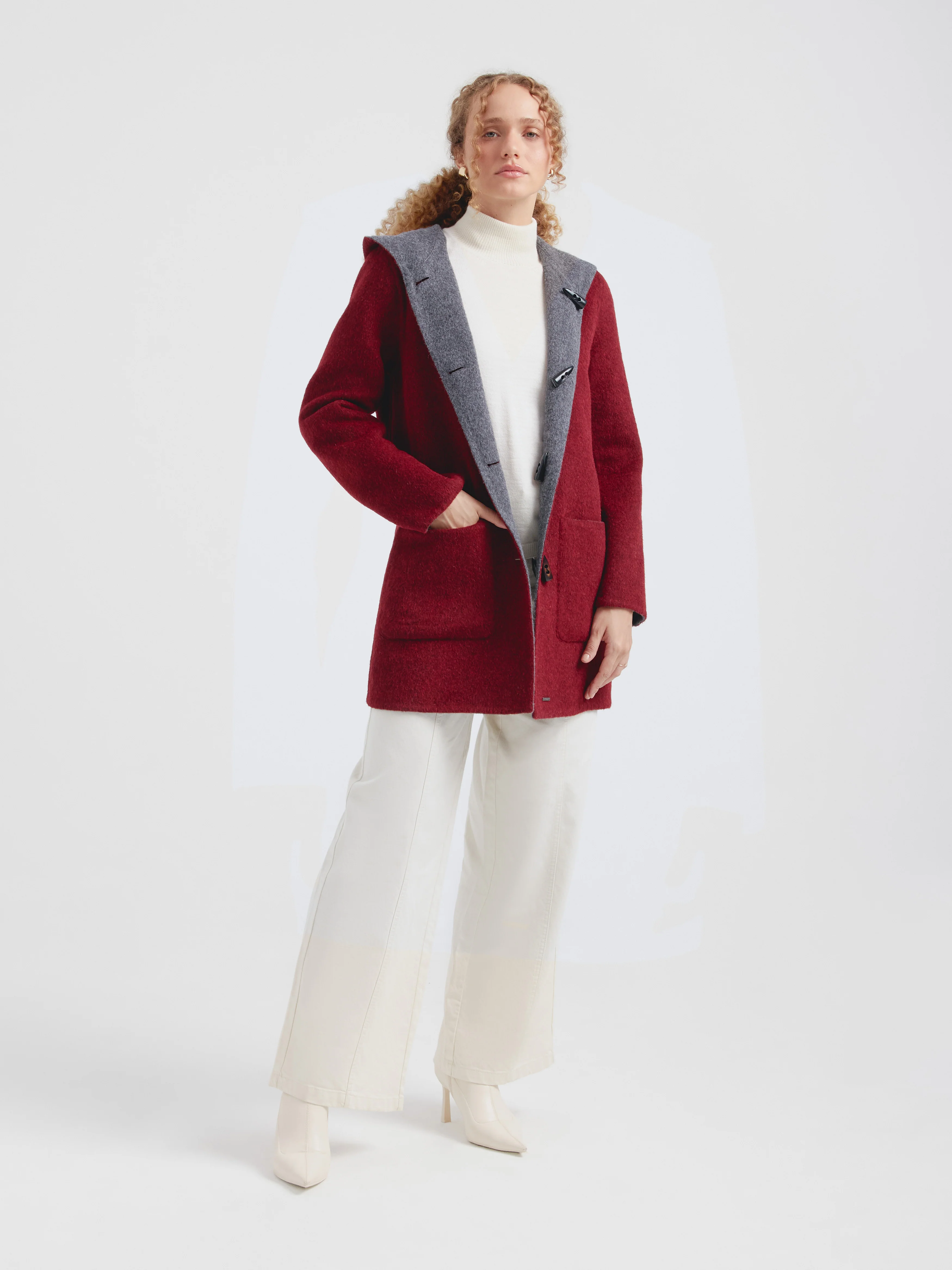 Alaia Coat Baby Alpaca Color Cherry - Image 4