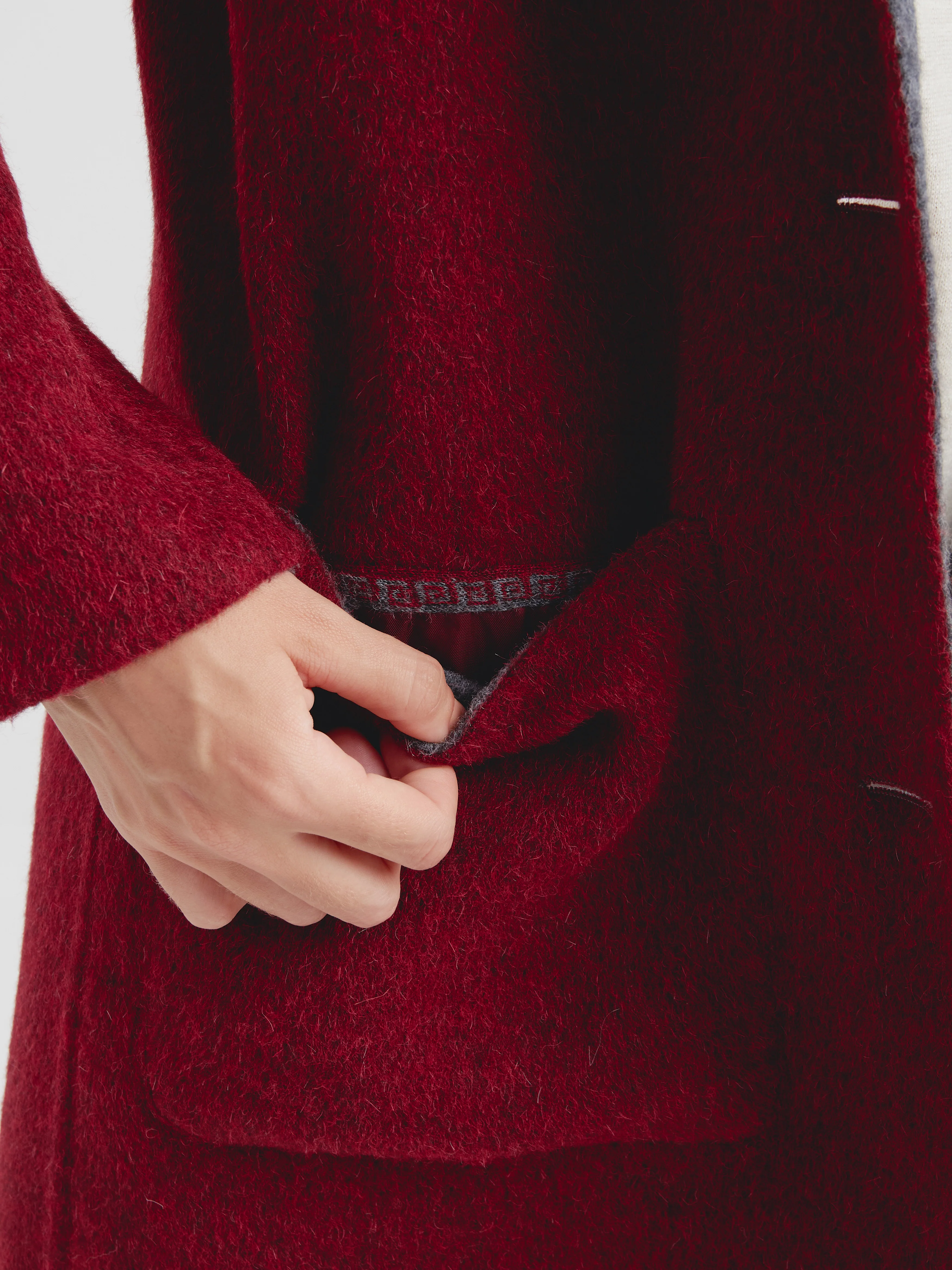 Alaia Coat Baby Alpaca Color Cherry - Image 5