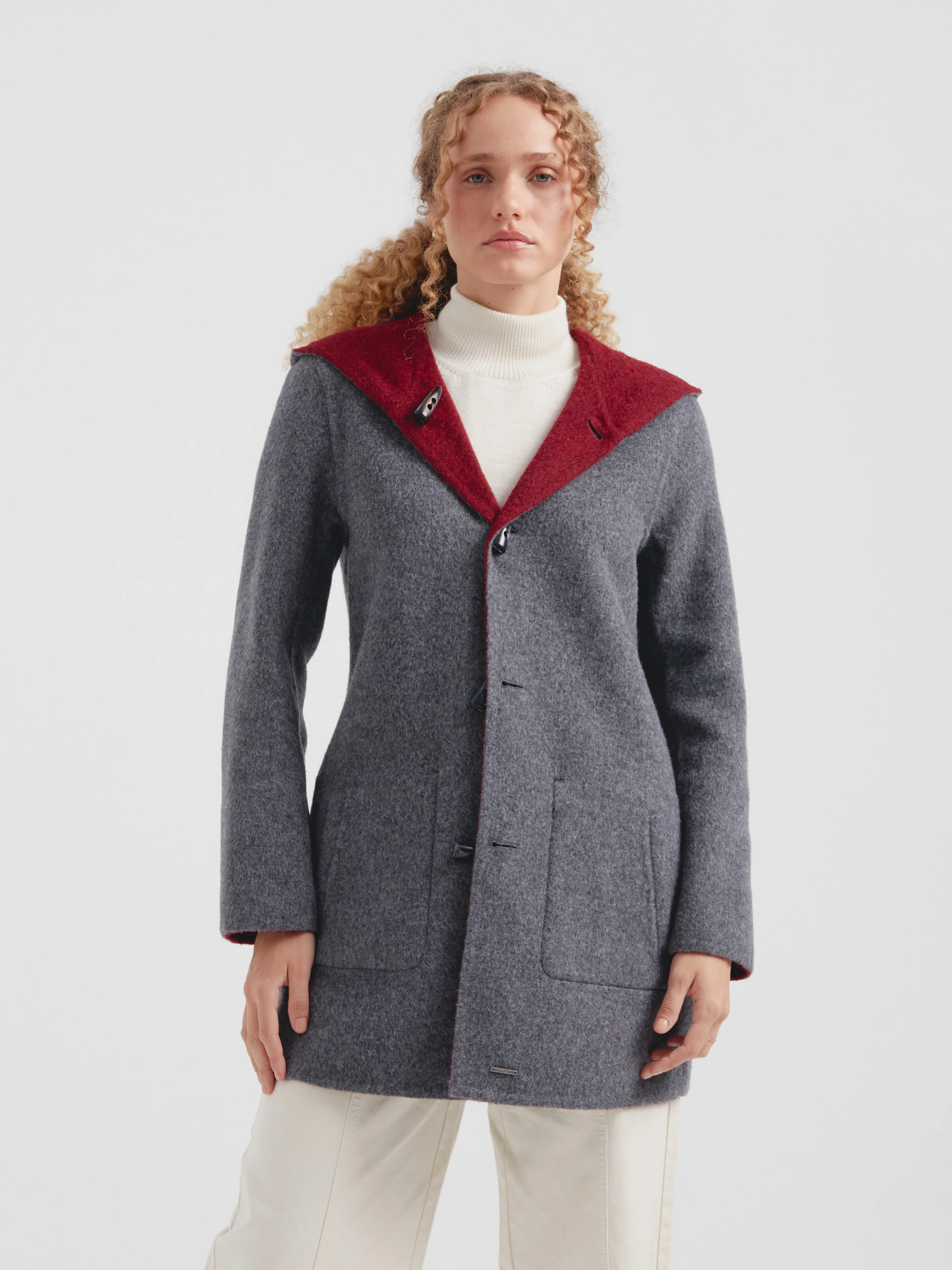 Alaia Coat Baby Alpaca Color Cherry - Image 7