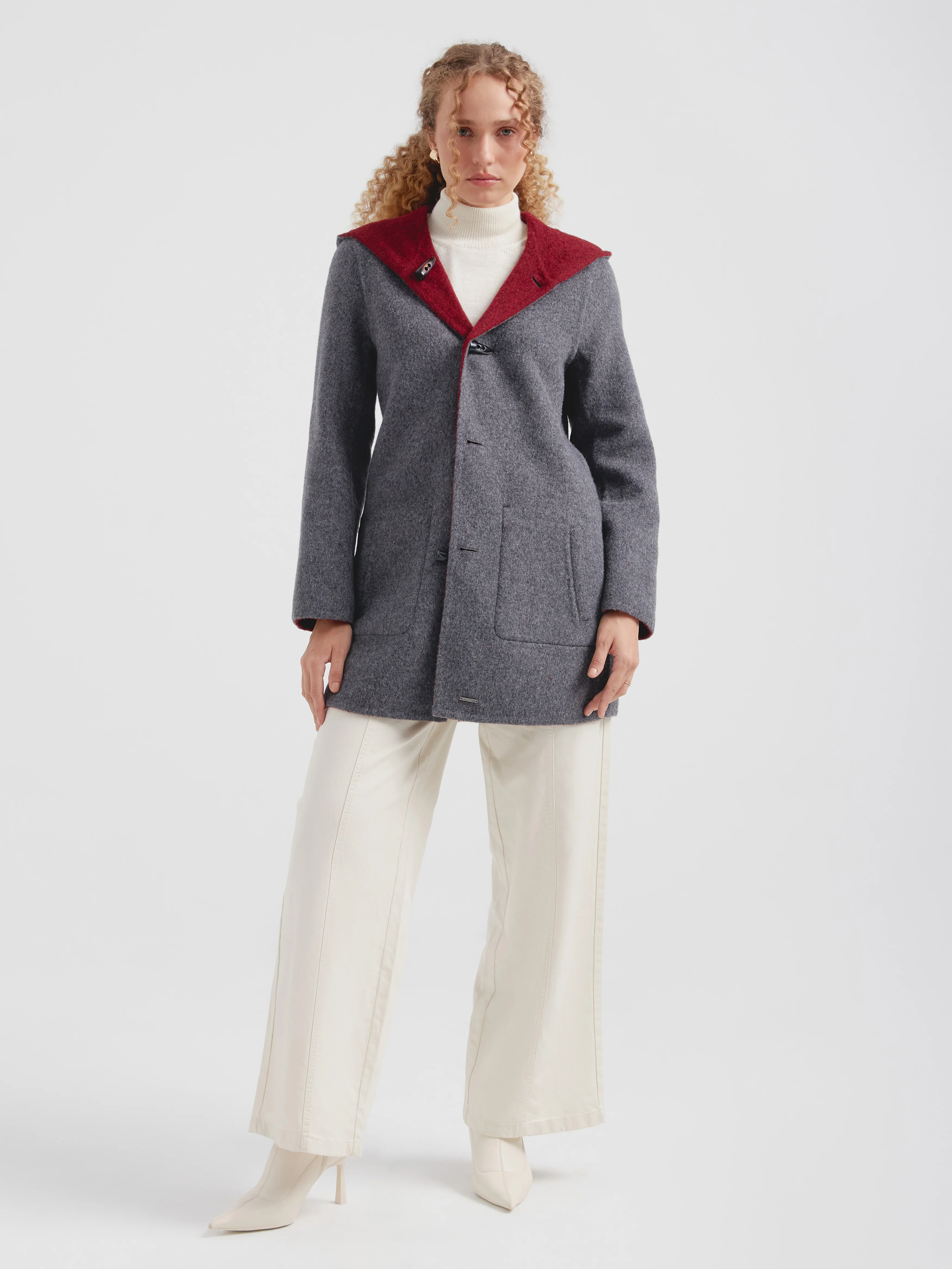 Alaia Coat Baby Alpaca Color Cherry - Image 9