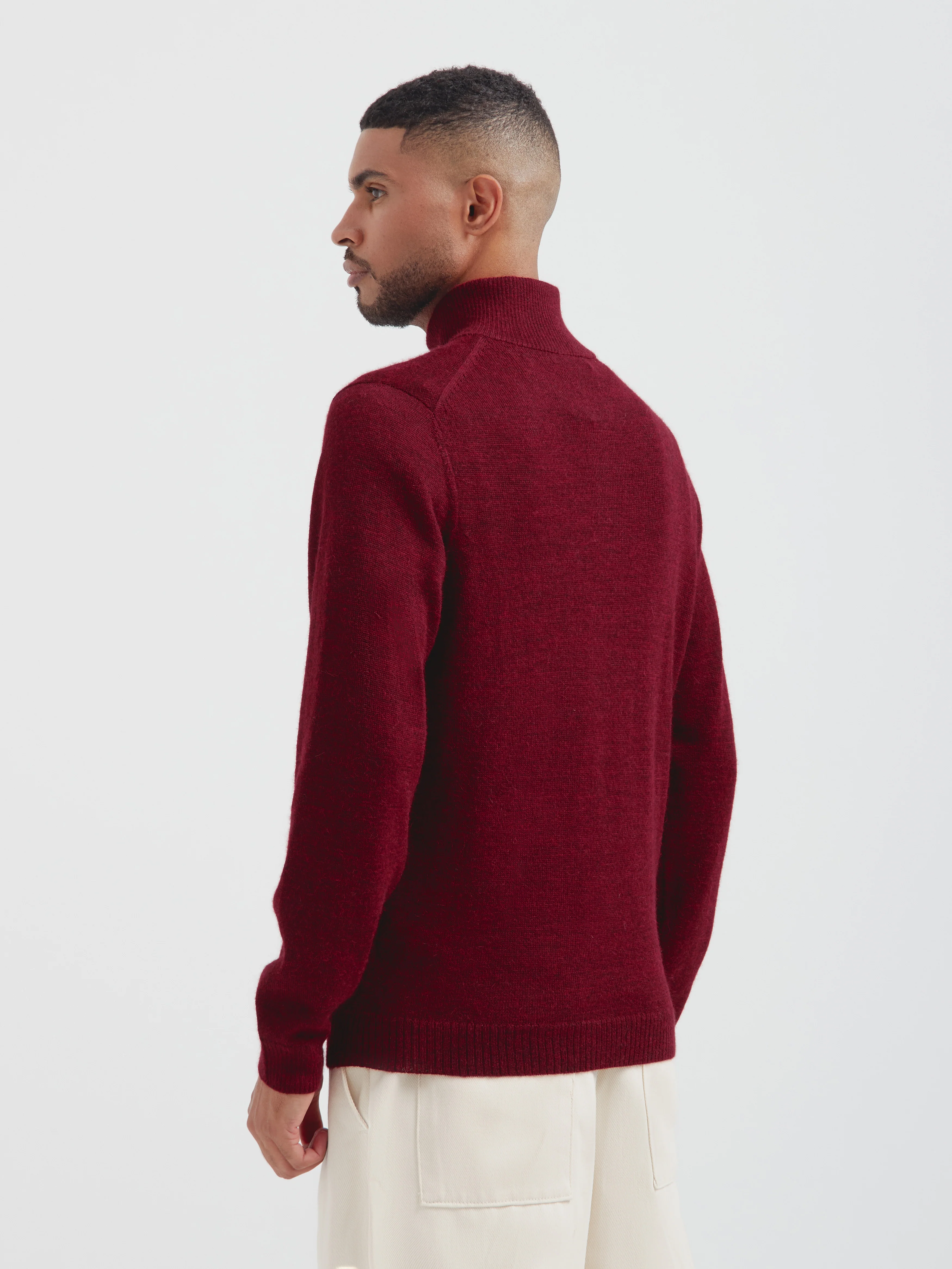 Albert Sweater Baby Alpaca Color Cherry - Image 3