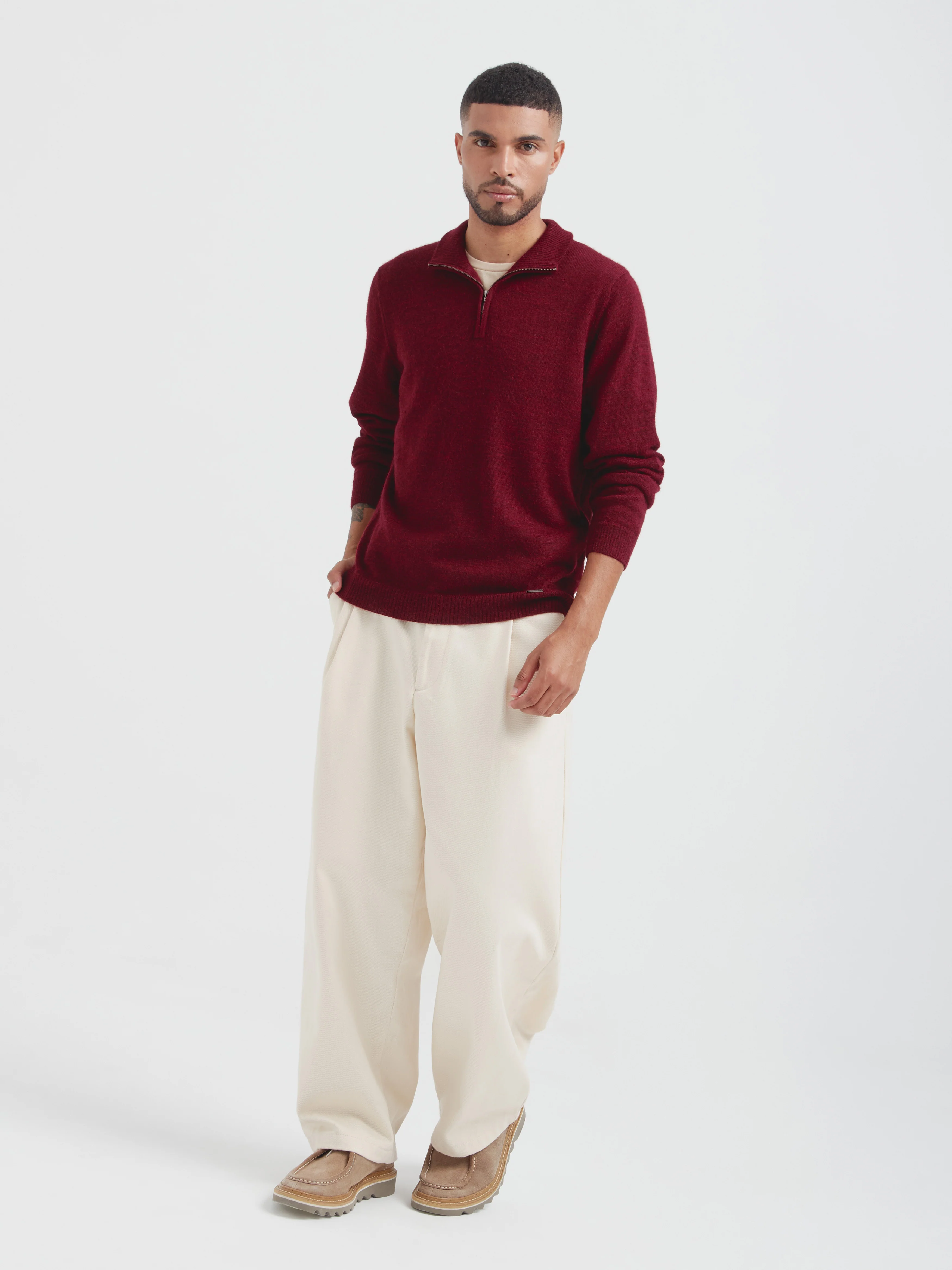 Albert Sweater Baby Alpaca Color Cherry - Image 4
