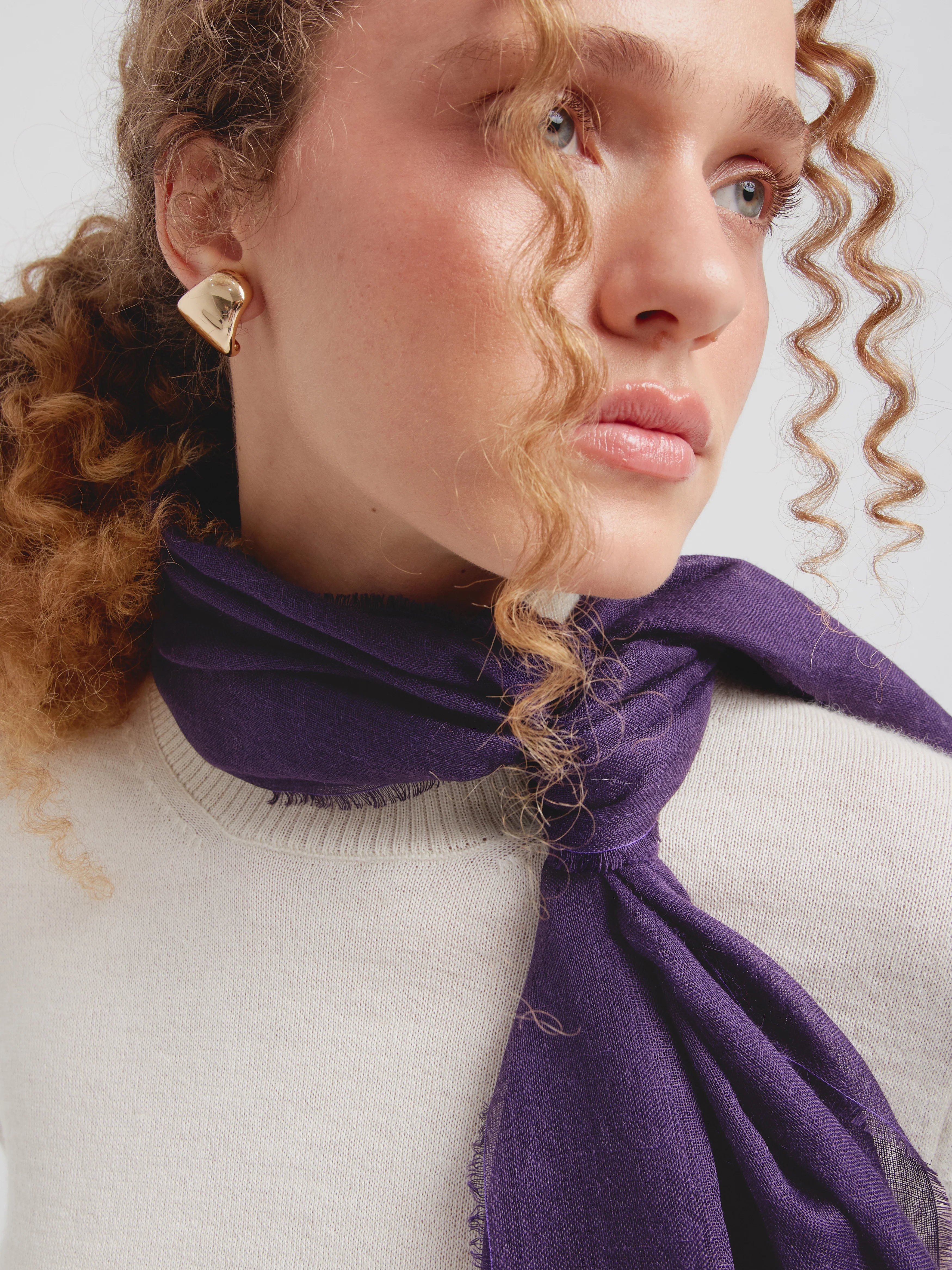 Alondra Shawl Baby Alpaca Color Purple - Image 3