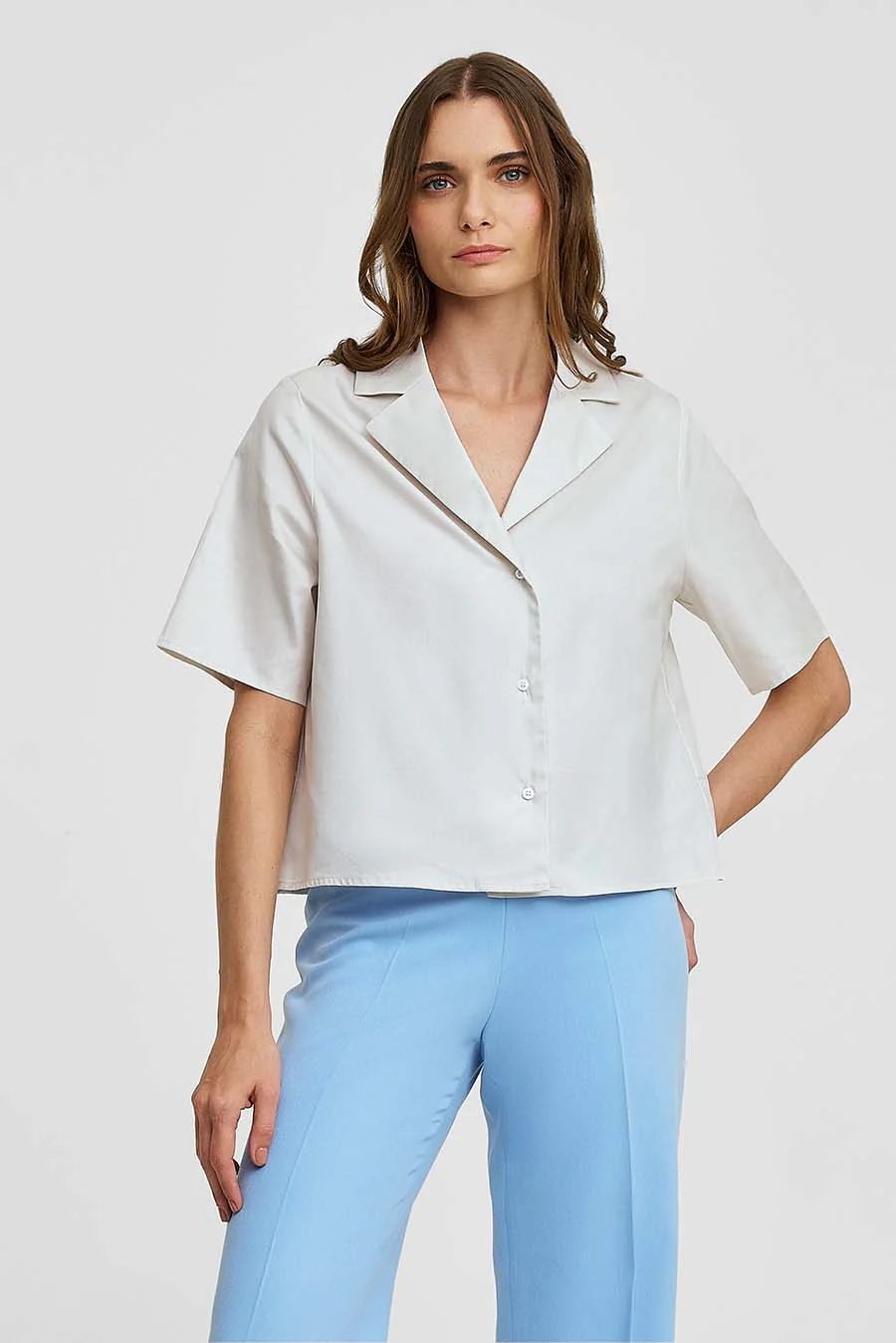 Wooga Blouse Cotton Color Ecru - Image 2