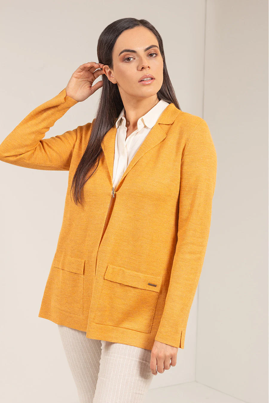 Ushi Cardigan Baby Alpaca Color Pepita