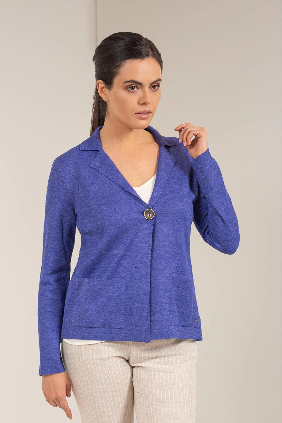 Usola Cardigan Baby Alpaca Color Titicaca
