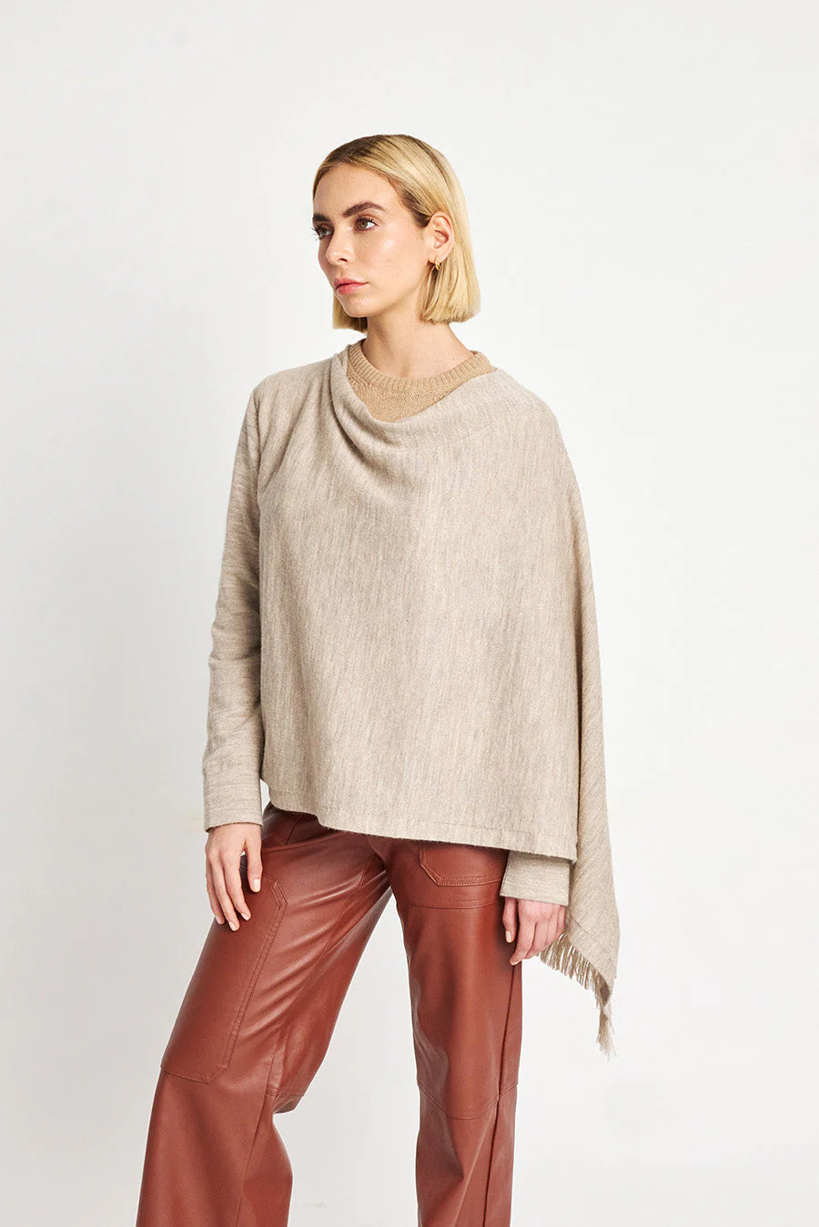 Wylie Cardigan Baby Alpaca Color Sabbia - Image 2