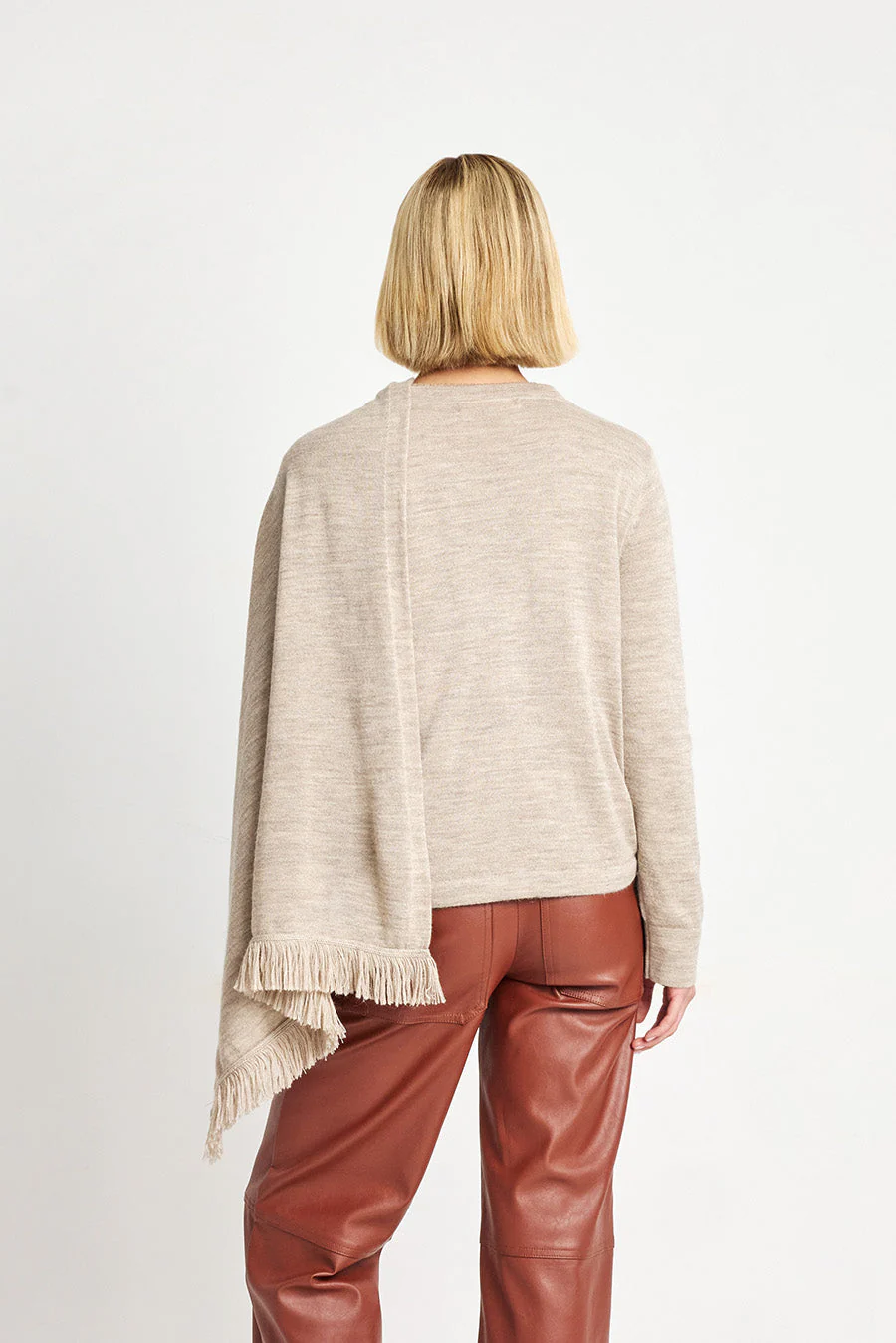 Wylie Cardigan Baby Alpaca Color Sabbia - Image 4