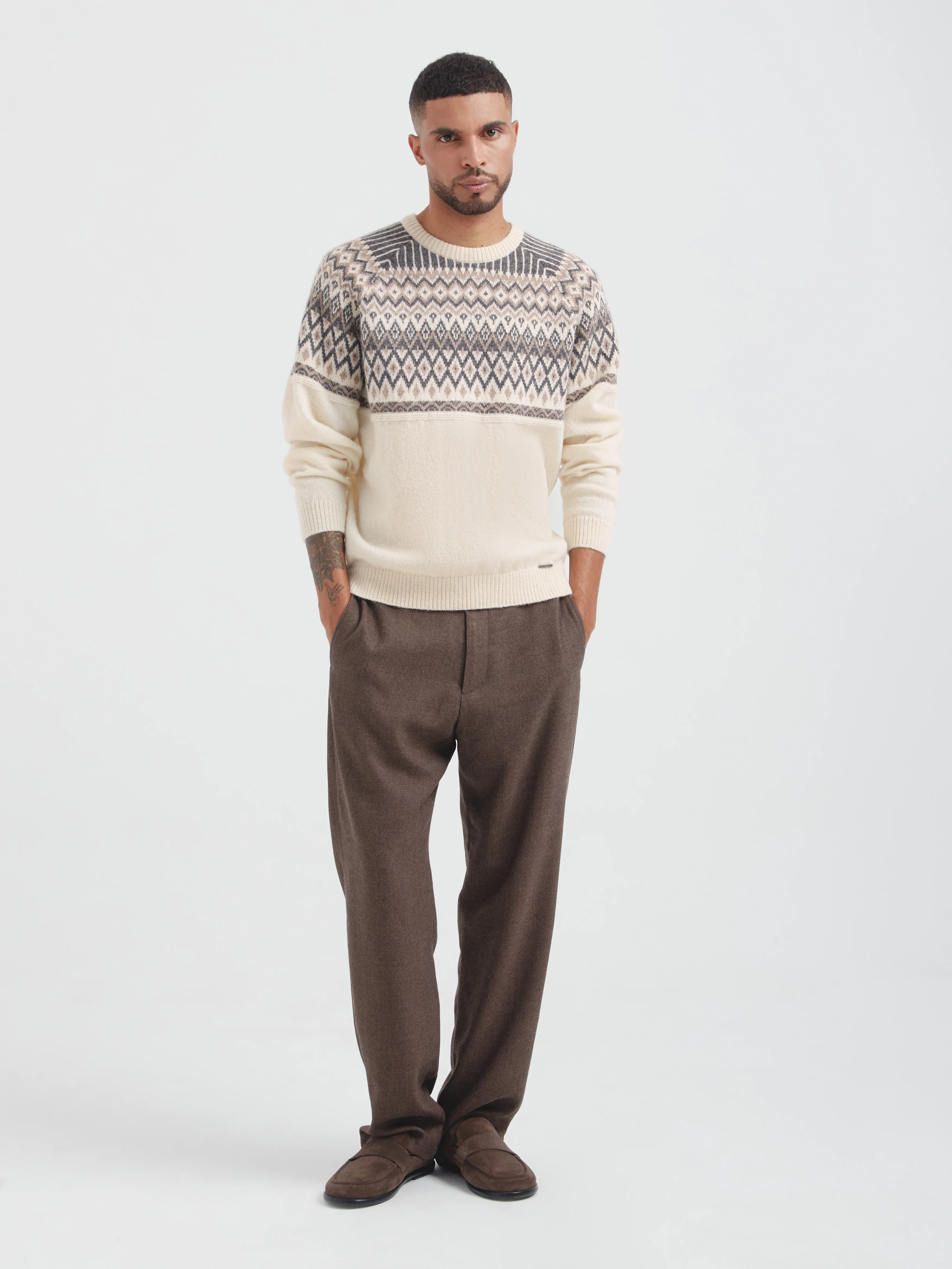 Calvados Sweater Baby Alpaca Color Ecru - Image 4