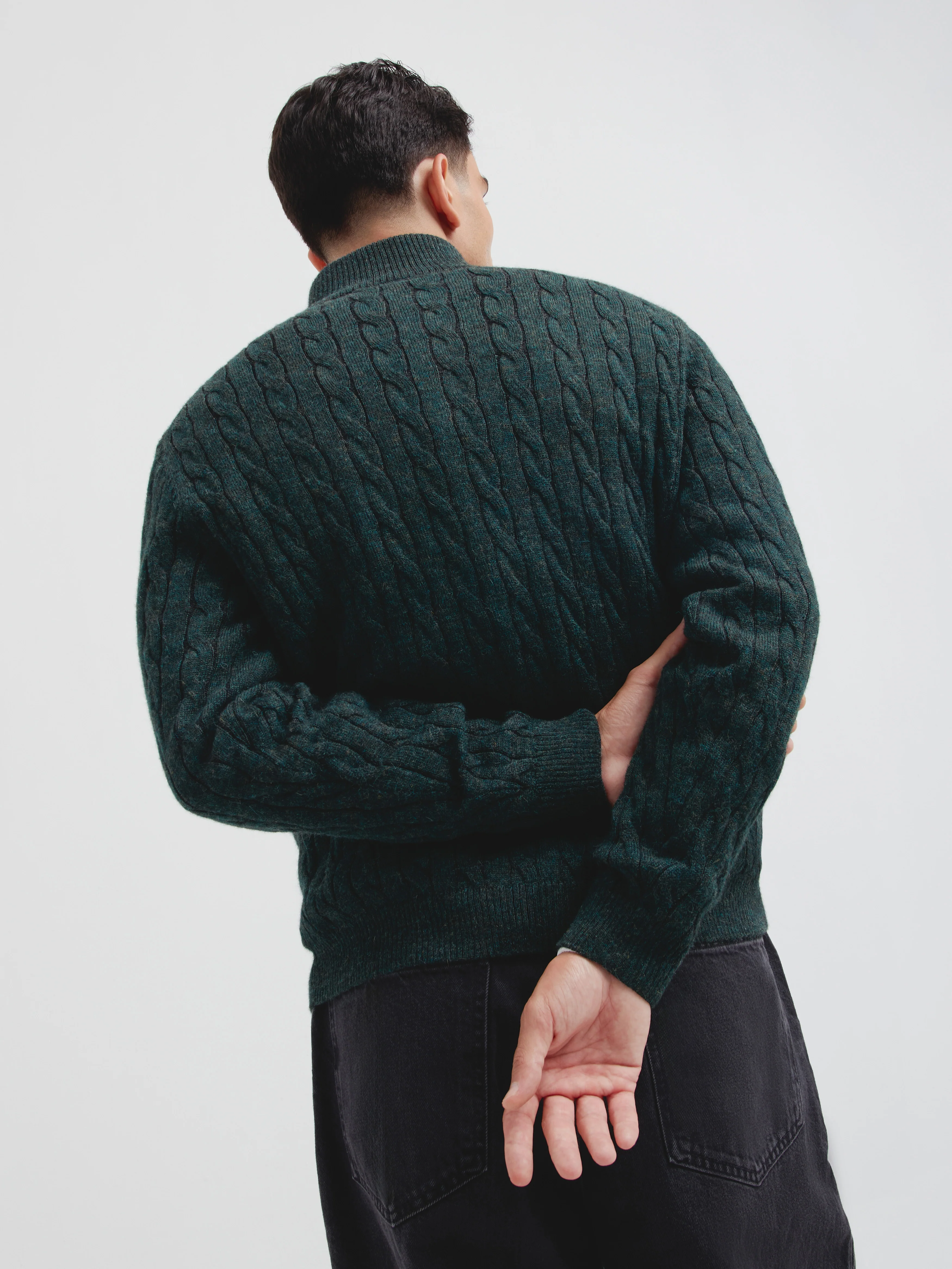 Calypso Sweater Baby Alpaca Color Green - Image 3