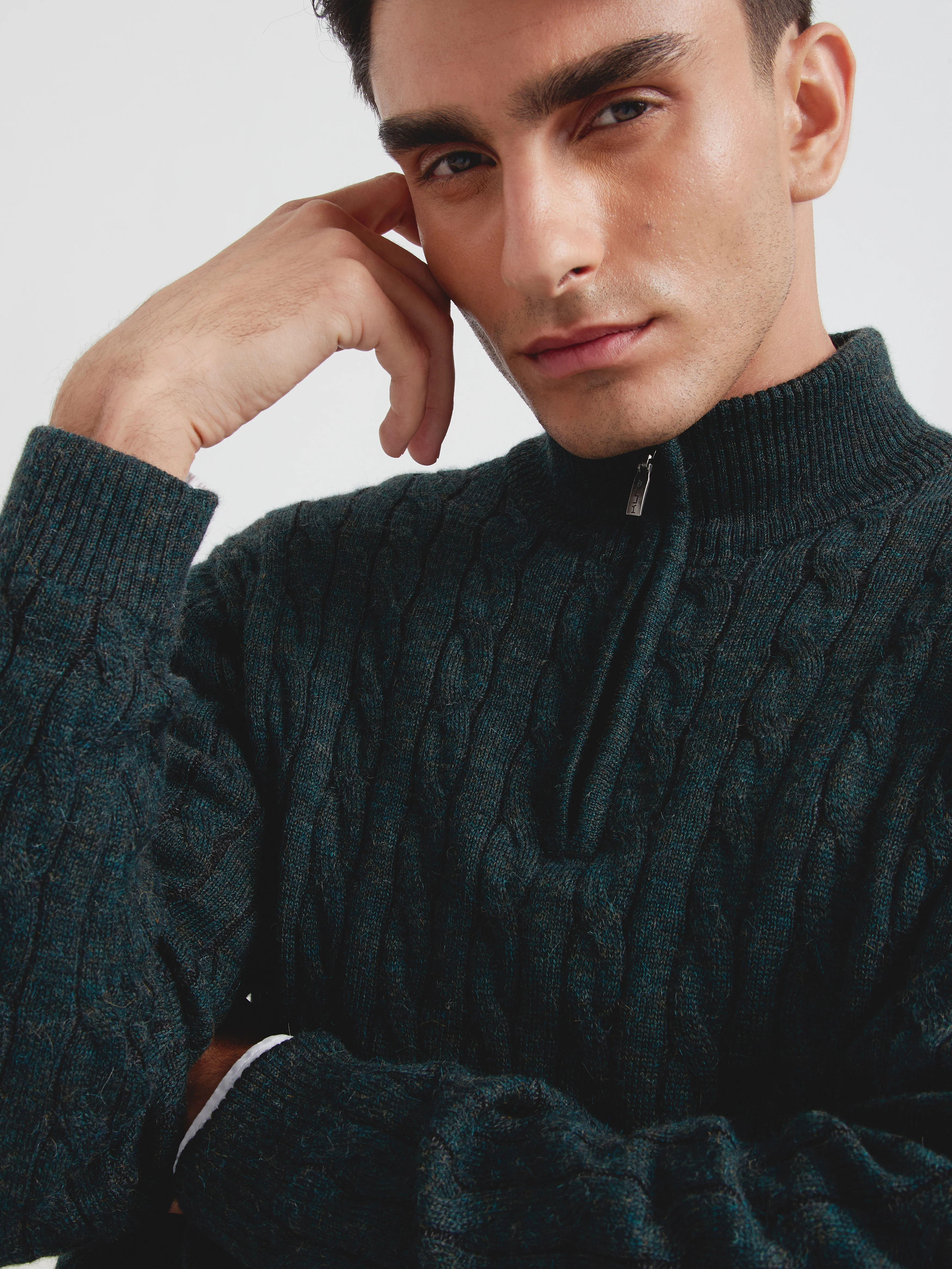 Calypso Sweater Baby Alpaca Color Green - Image 5