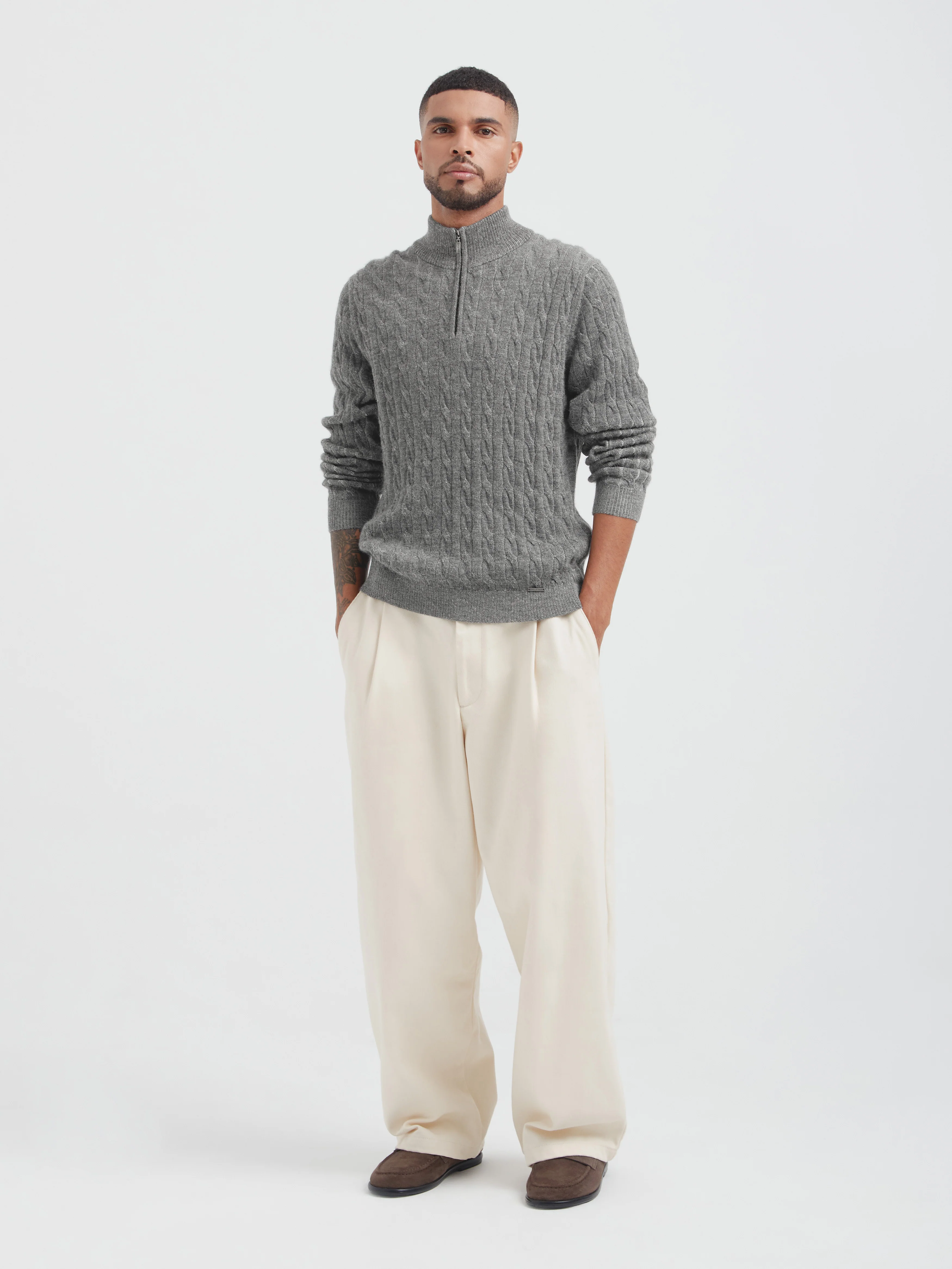 Calypso Sweater Baby Alpaca Color Grey - Image 4