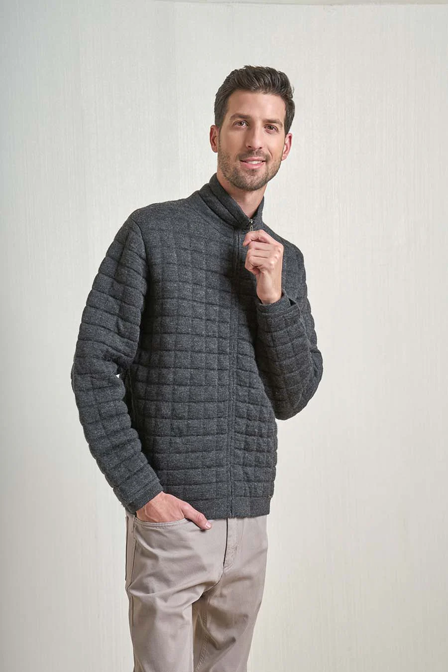 Usain Cardigan Baby Alpaca & Cotton Color Antracite