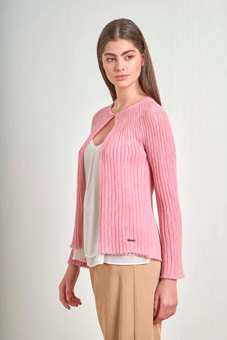 Vanda Cardigan Baby Alpaca Color Peonia