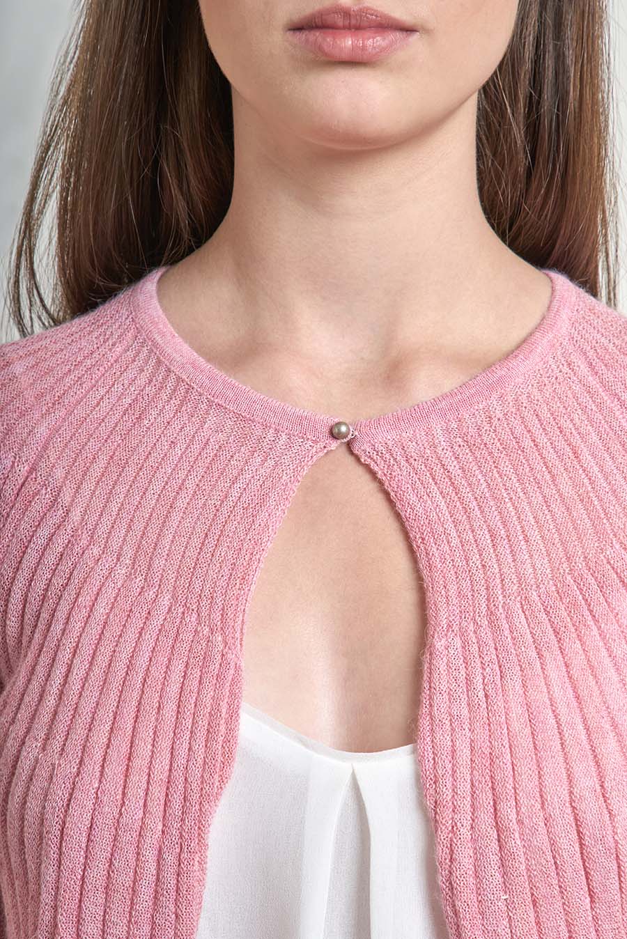 Vanda Cardigan Baby Alpaca Color Peonia - Image 4