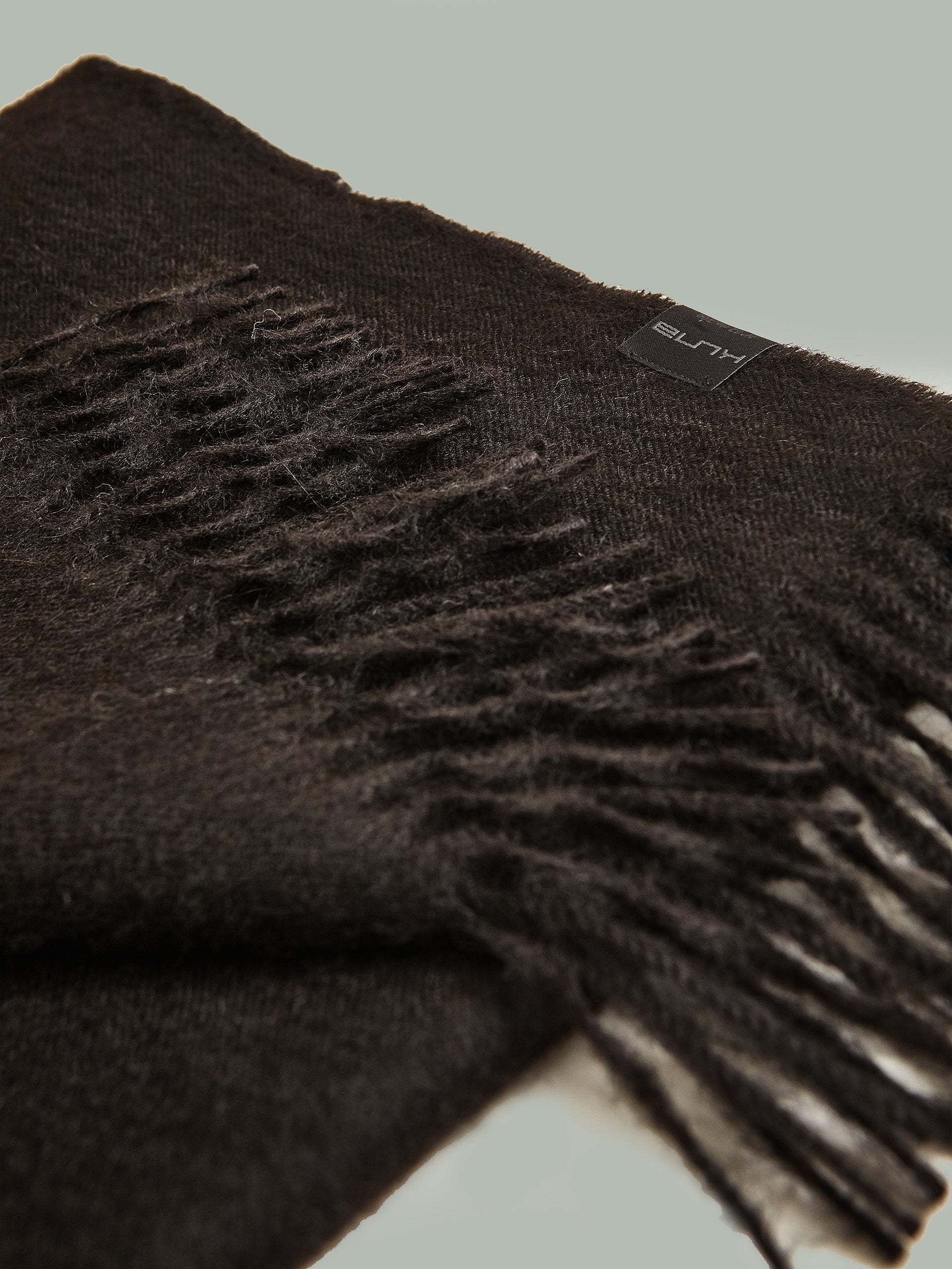 Before Scarf Baby Alpaca Black Color Black - Image 6