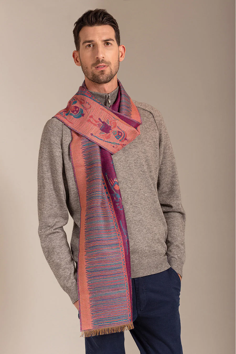 Nazca - 15 Scarf Baby Alpaca Color Blue - Image 5
