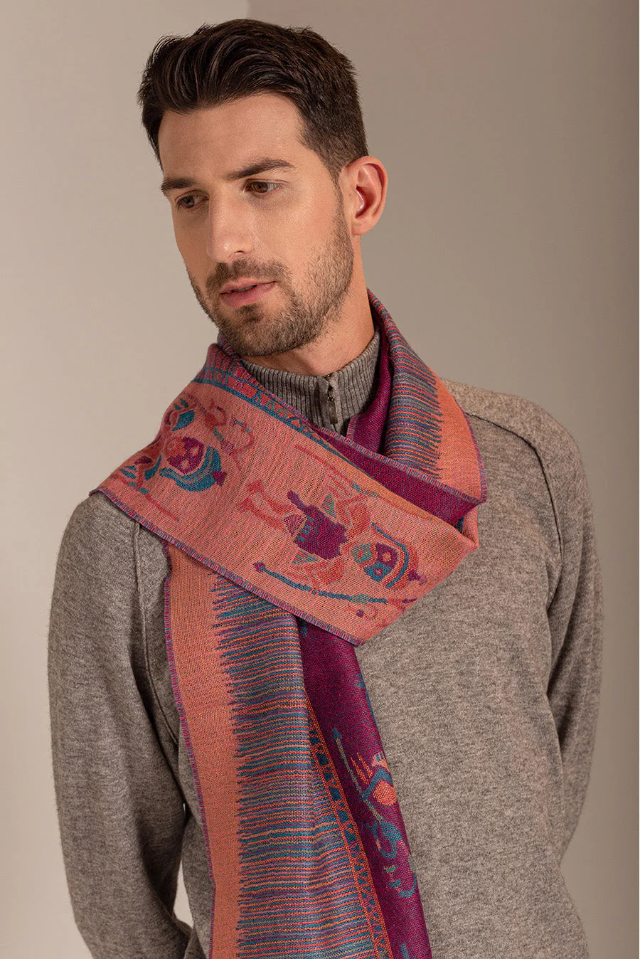 Nazca - 15 Scarf Baby Alpaca Color Blue - Image 6