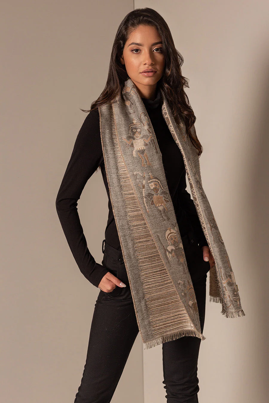Nazca - 15 Scarf Baby Alpaca Color Beige