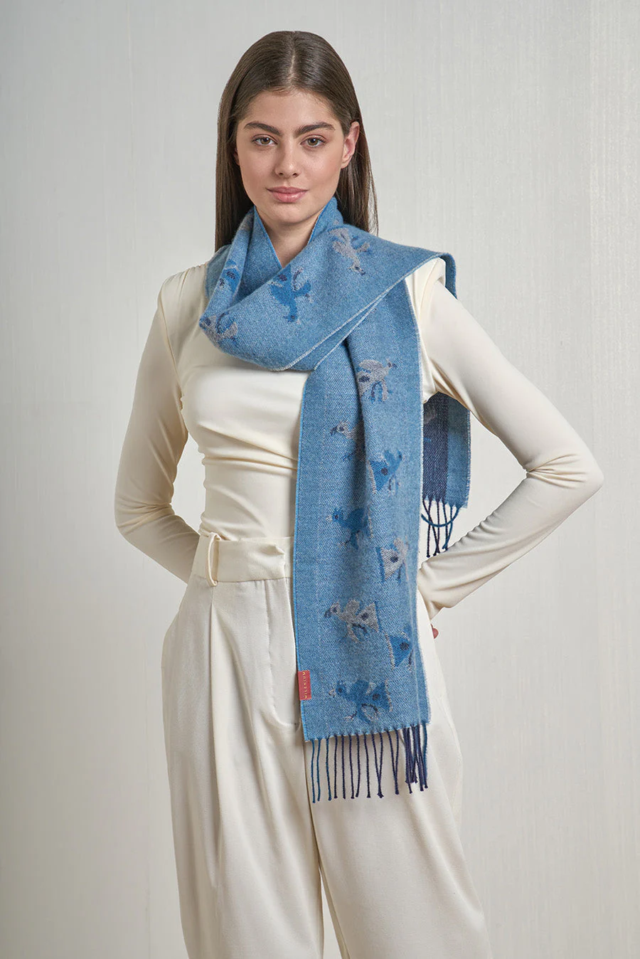 Nazca - 19 Scarf Baby Alpaca Color Blue