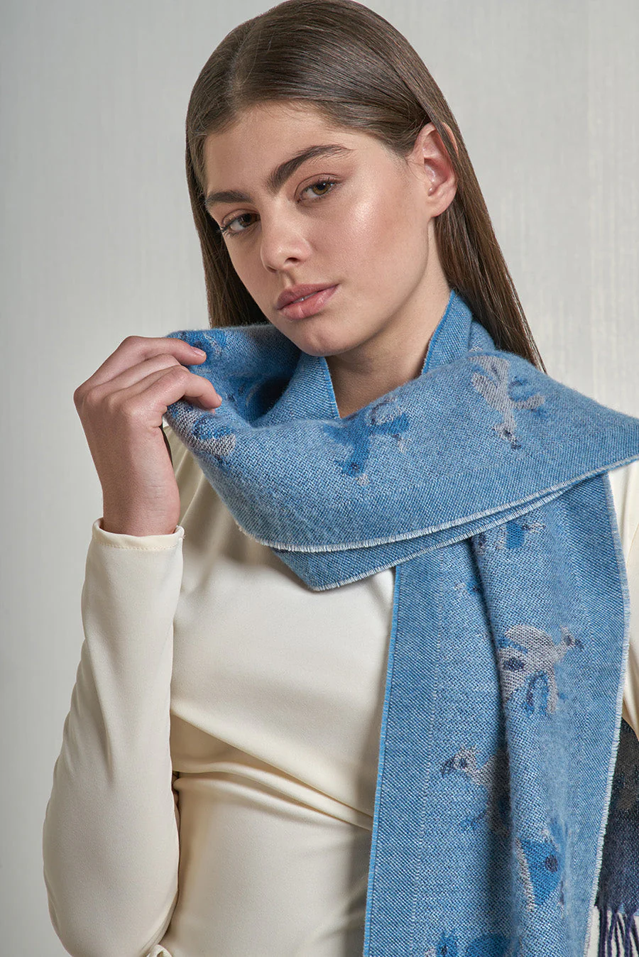 Nazca - 19 Scarf Baby Alpaca Color Blue - Image 6