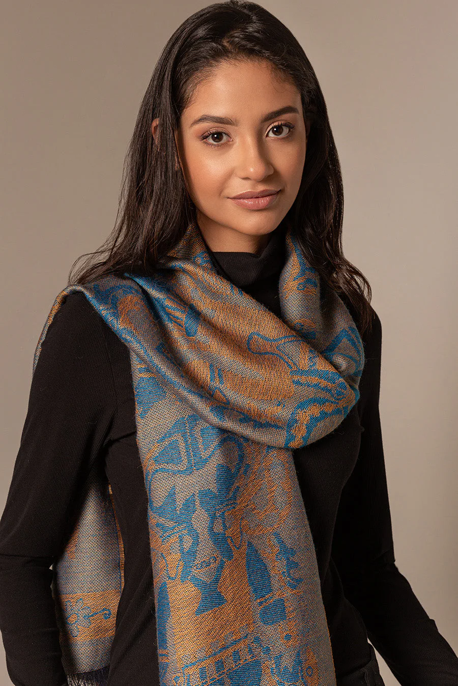 Nazca - 38 Scarf Baby Alpaca Color Blue - Image 3