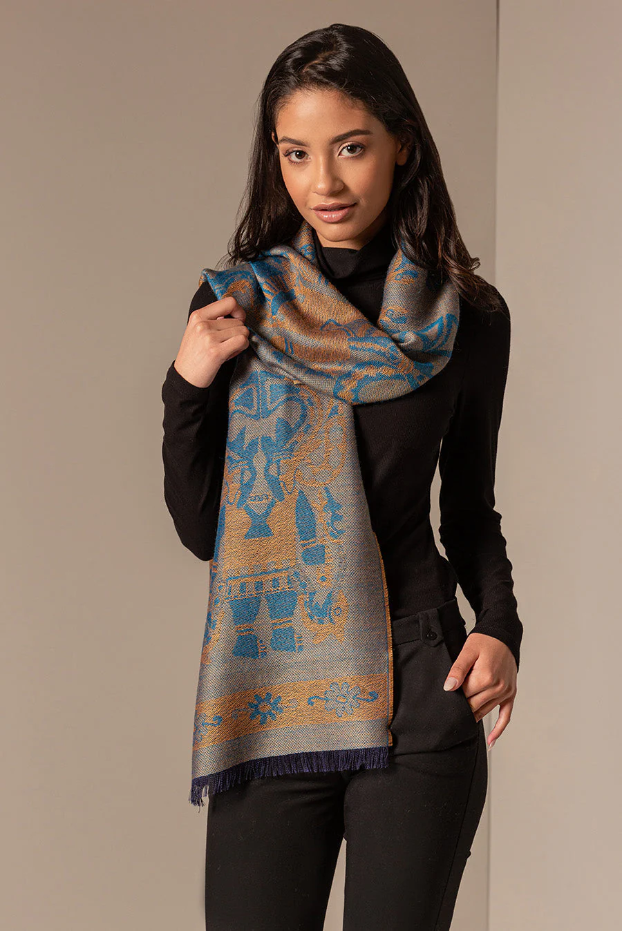 Nazca - 38 Scarf Baby Alpaca Color Blue - Image 4