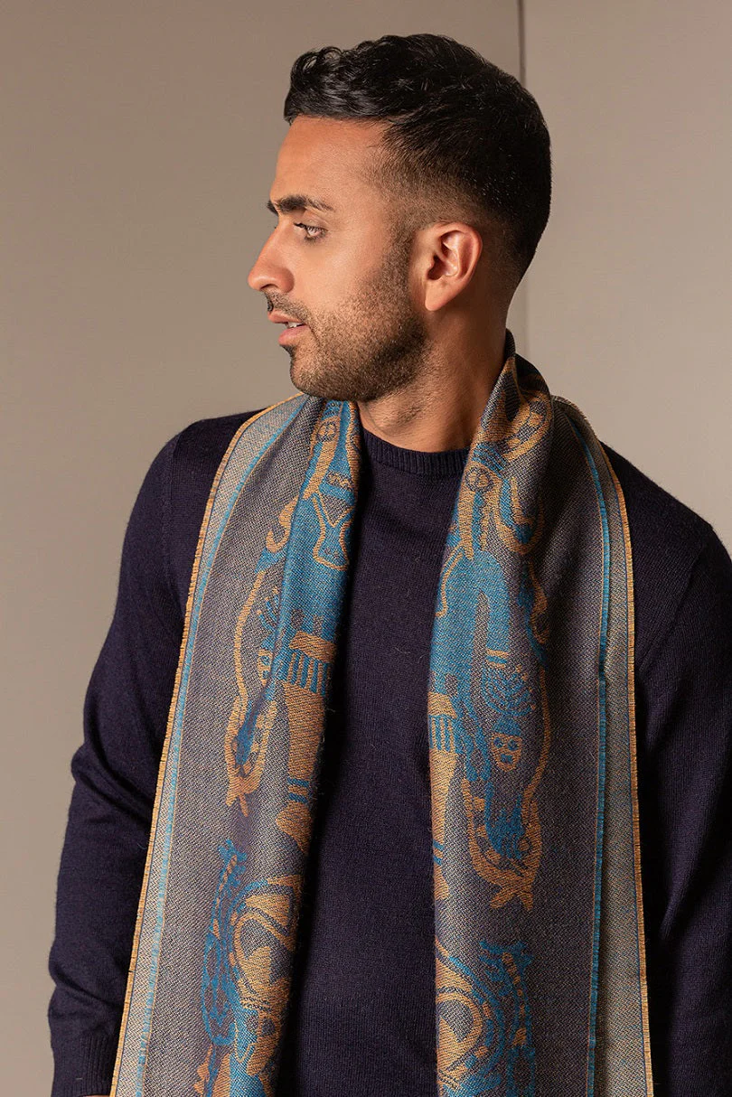 Nazca - 38 Scarf Baby Alpaca Color Blue - Image 5