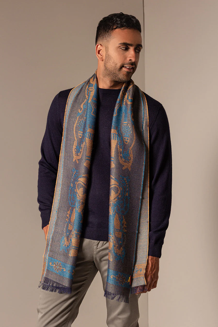 Nazca - 38 Scarf Baby Alpaca Color Blue - Image 6