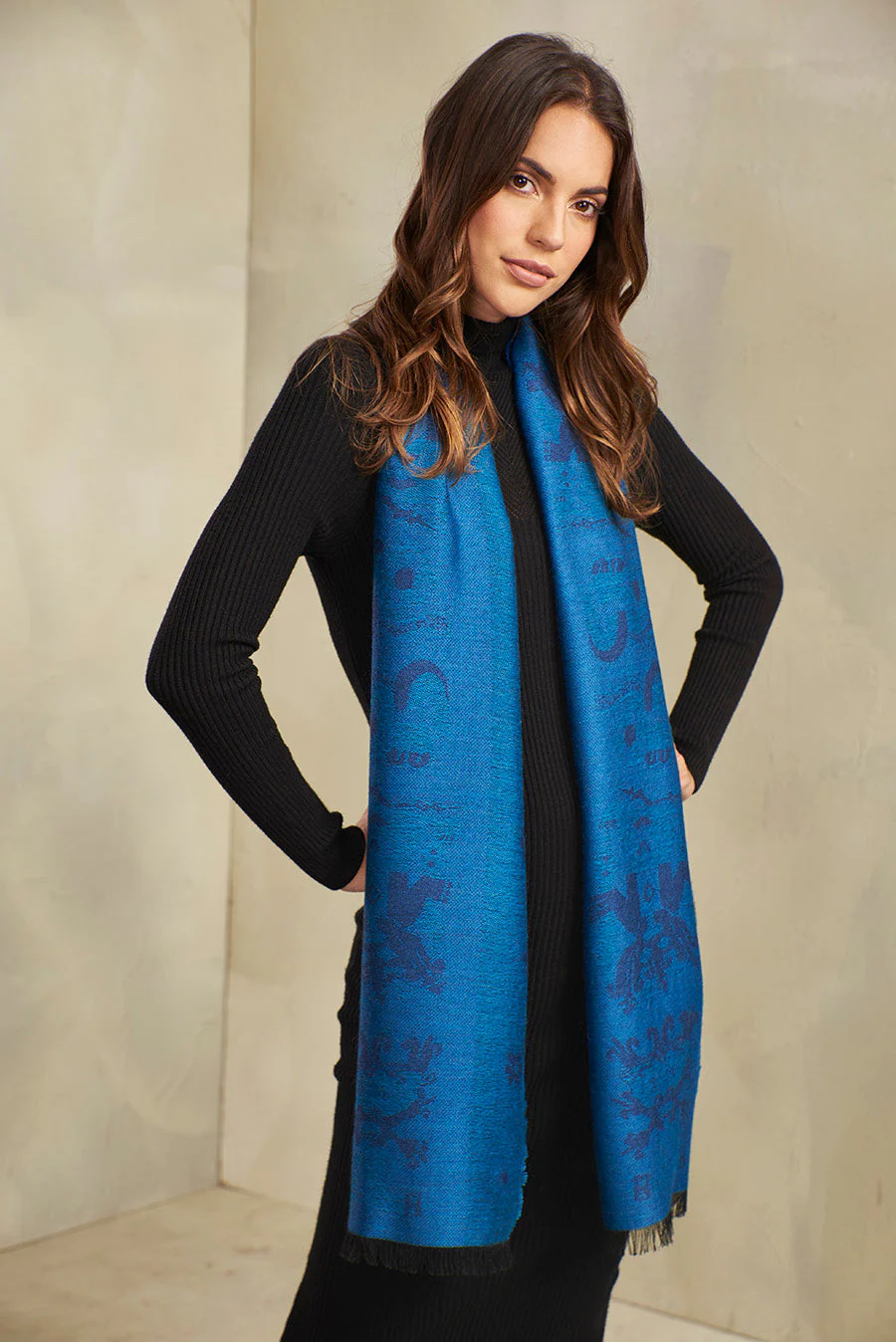 Nazca - 39 Scarf Baby Alpaca Color Blue - Image 3