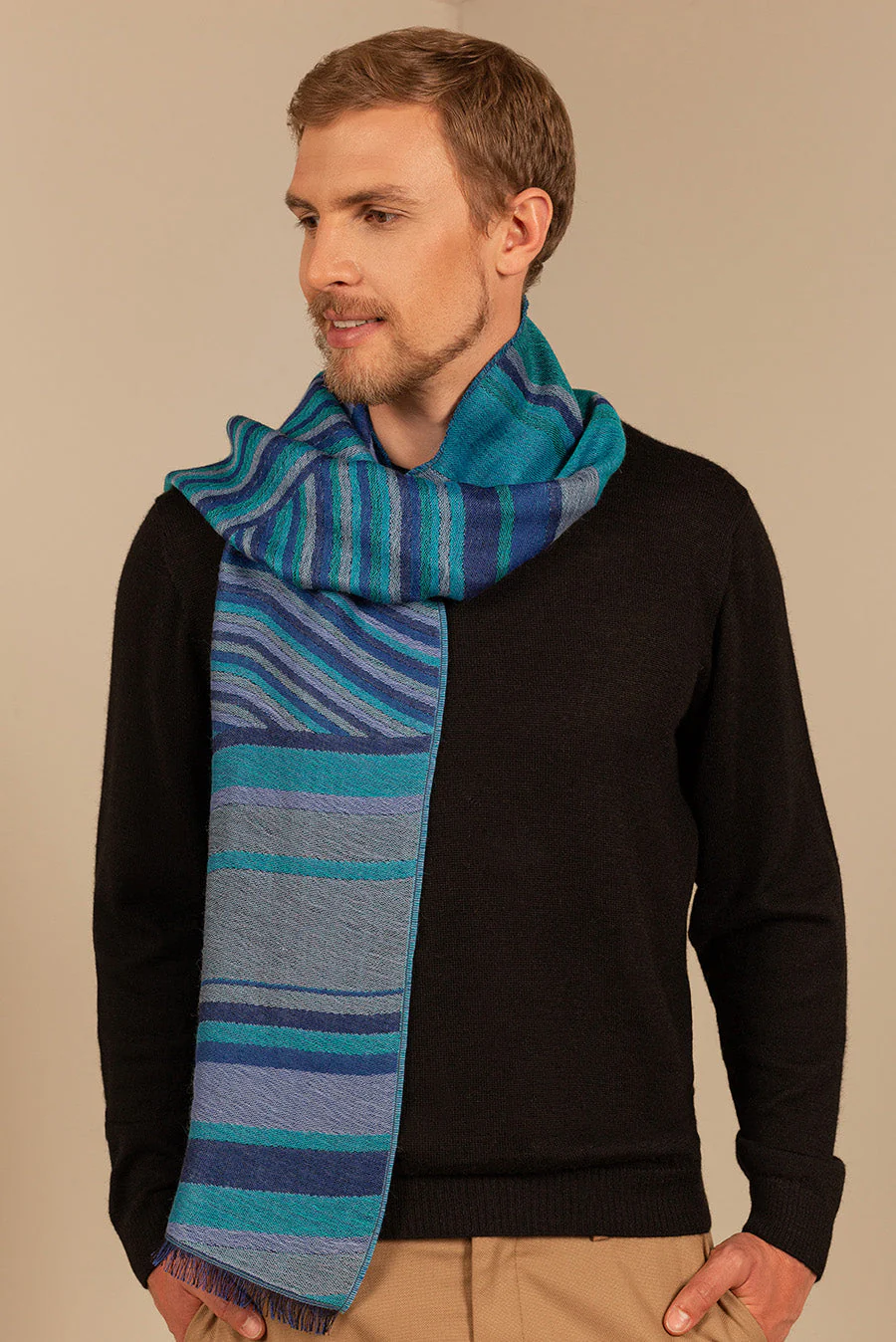 Unrese Scarf Baby Alpaca Color Blue - Image 4