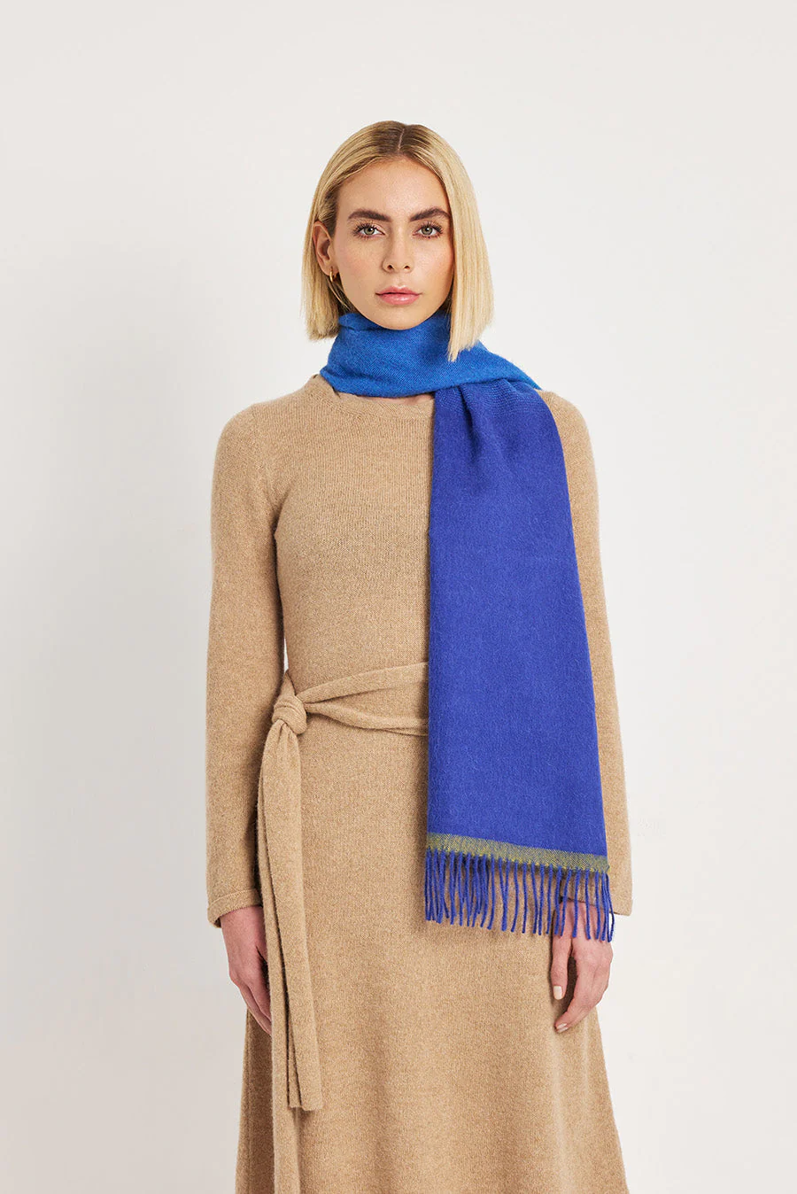Wendell Scarf Baby Alpaca Color Blue