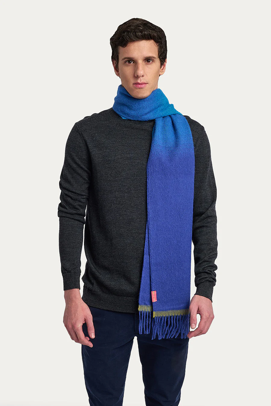 Wendell Scarf Baby Alpaca Color Blue - Image 4
