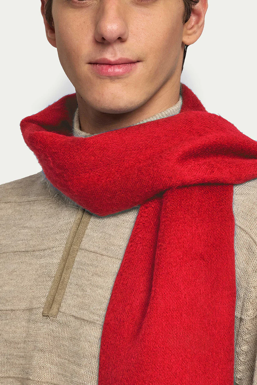 Wenzell Scarf Baby Alpaca Color Red - Image 5