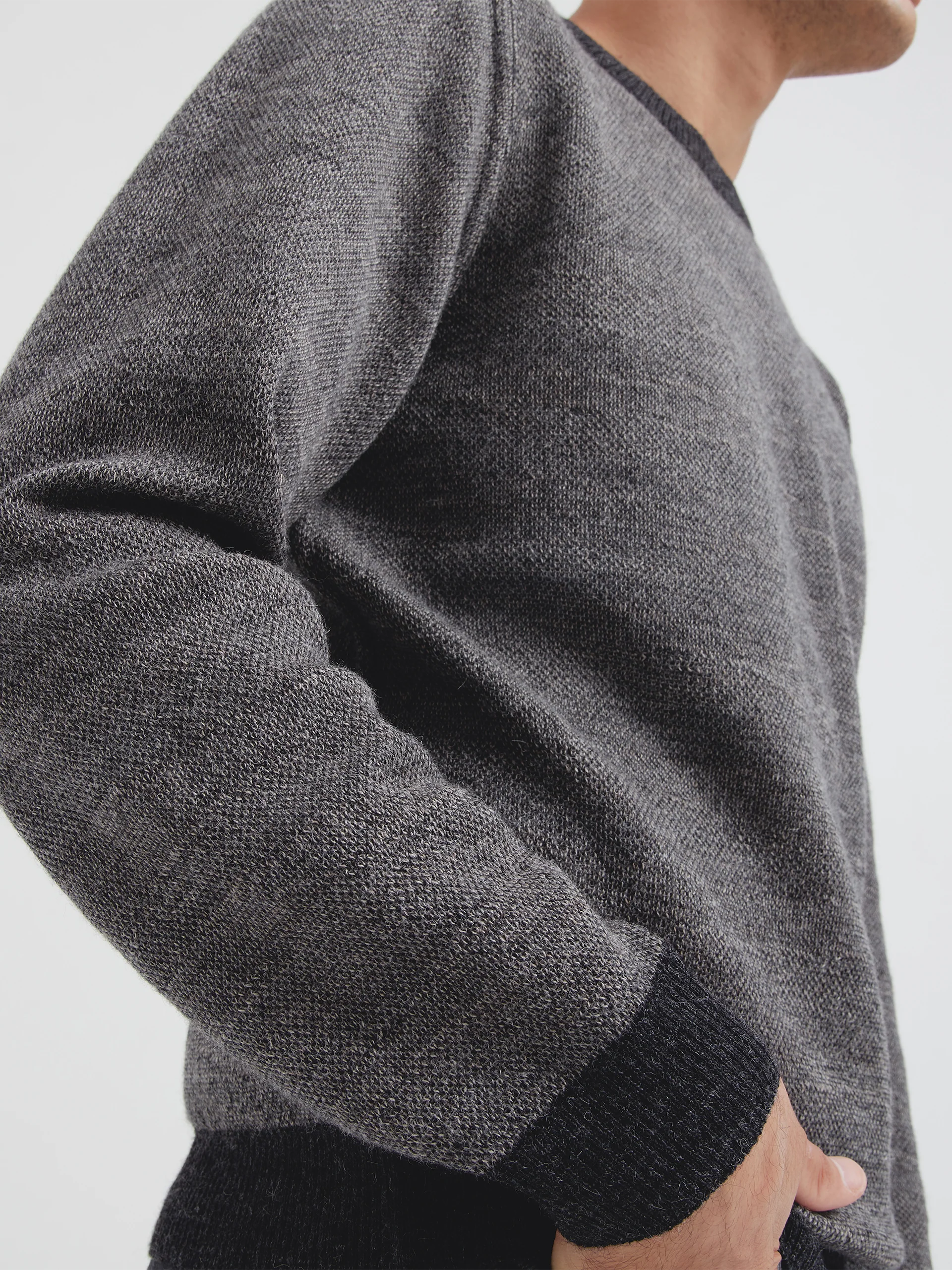 Christian Sweater Baby Alpaca Color Grey - Image 10