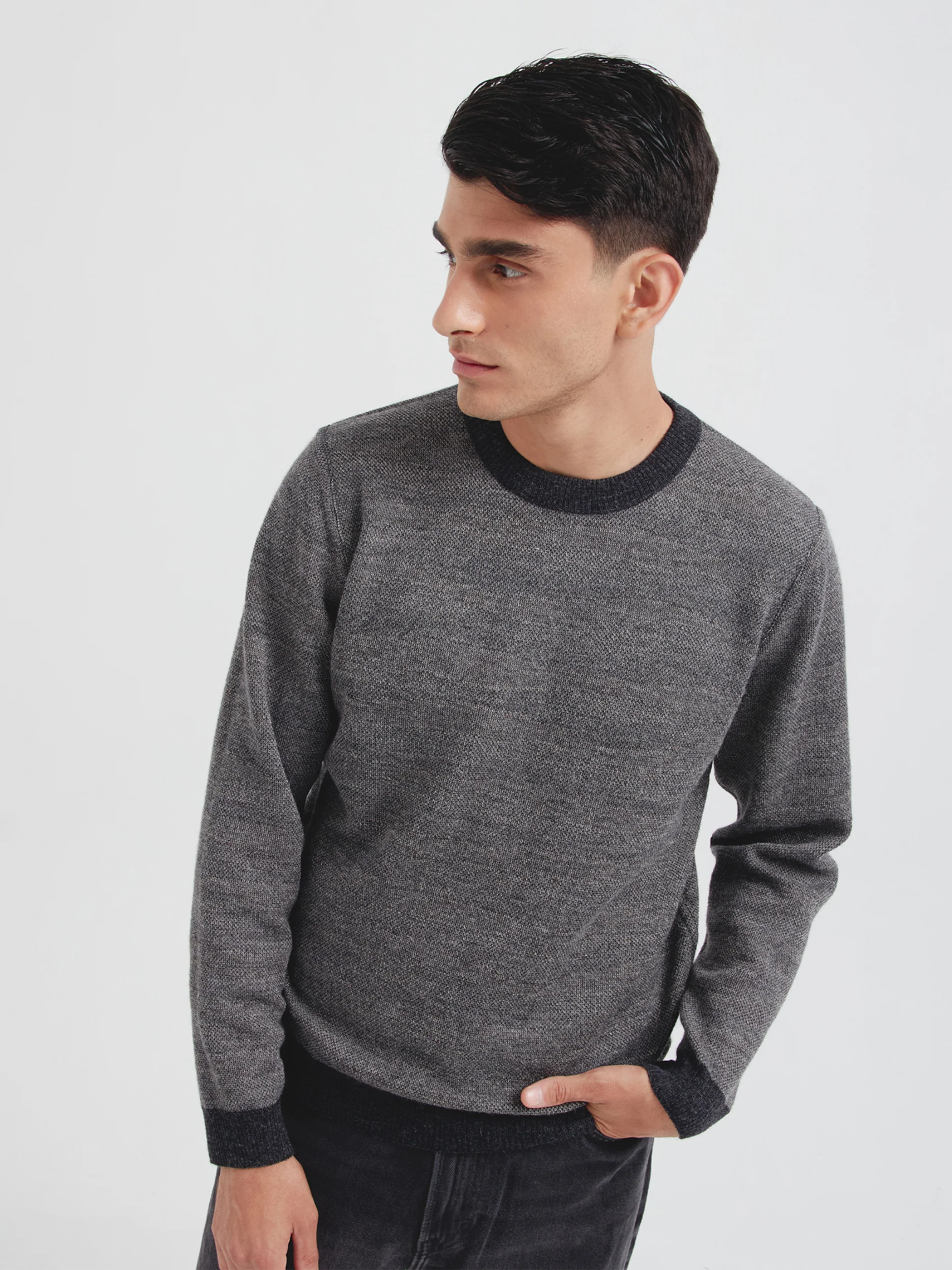 Christian Sweater Baby Alpaca Color Grey - Image 7