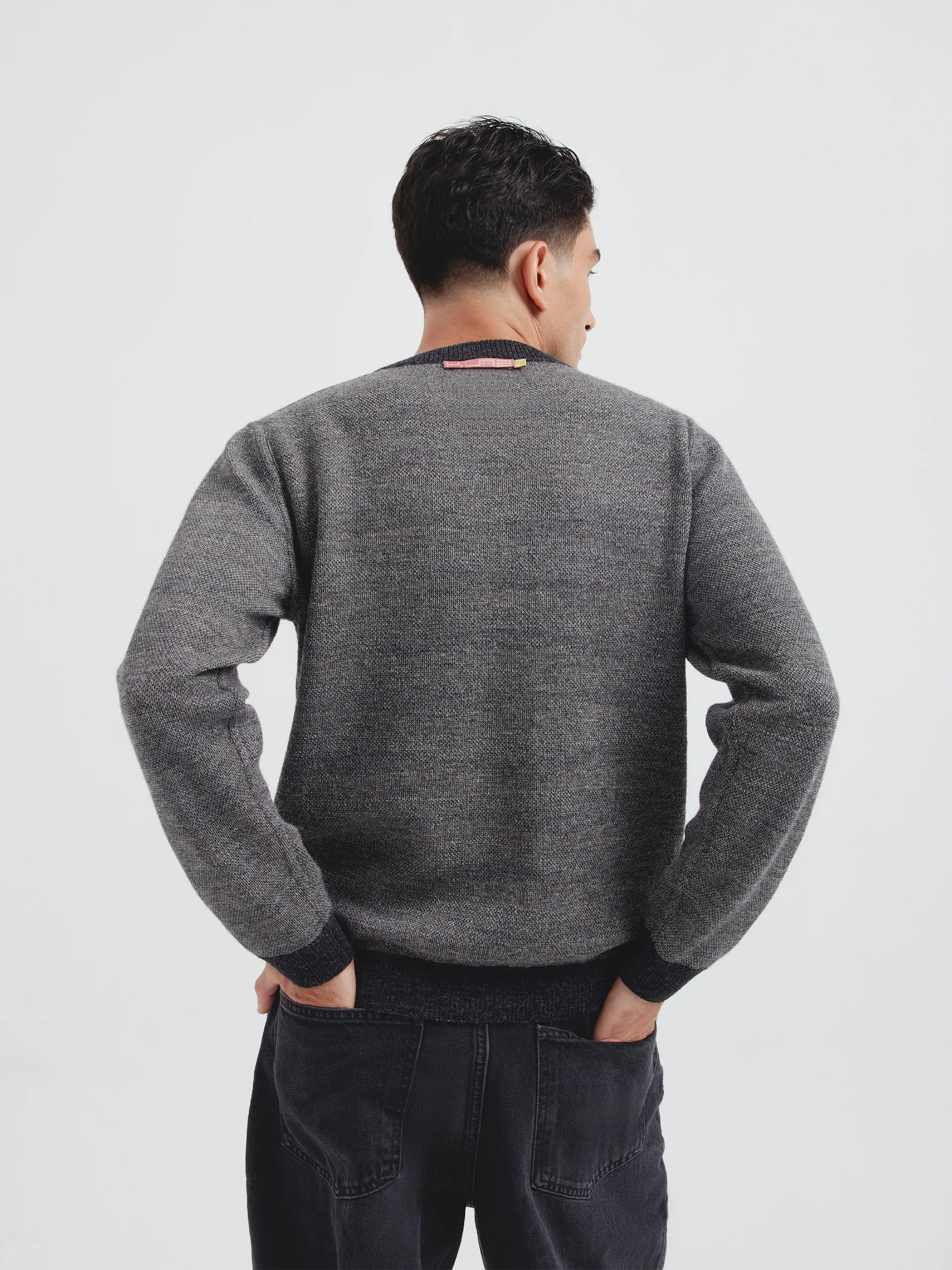 Christian Sweater Baby Alpaca Color Grey - Image 8