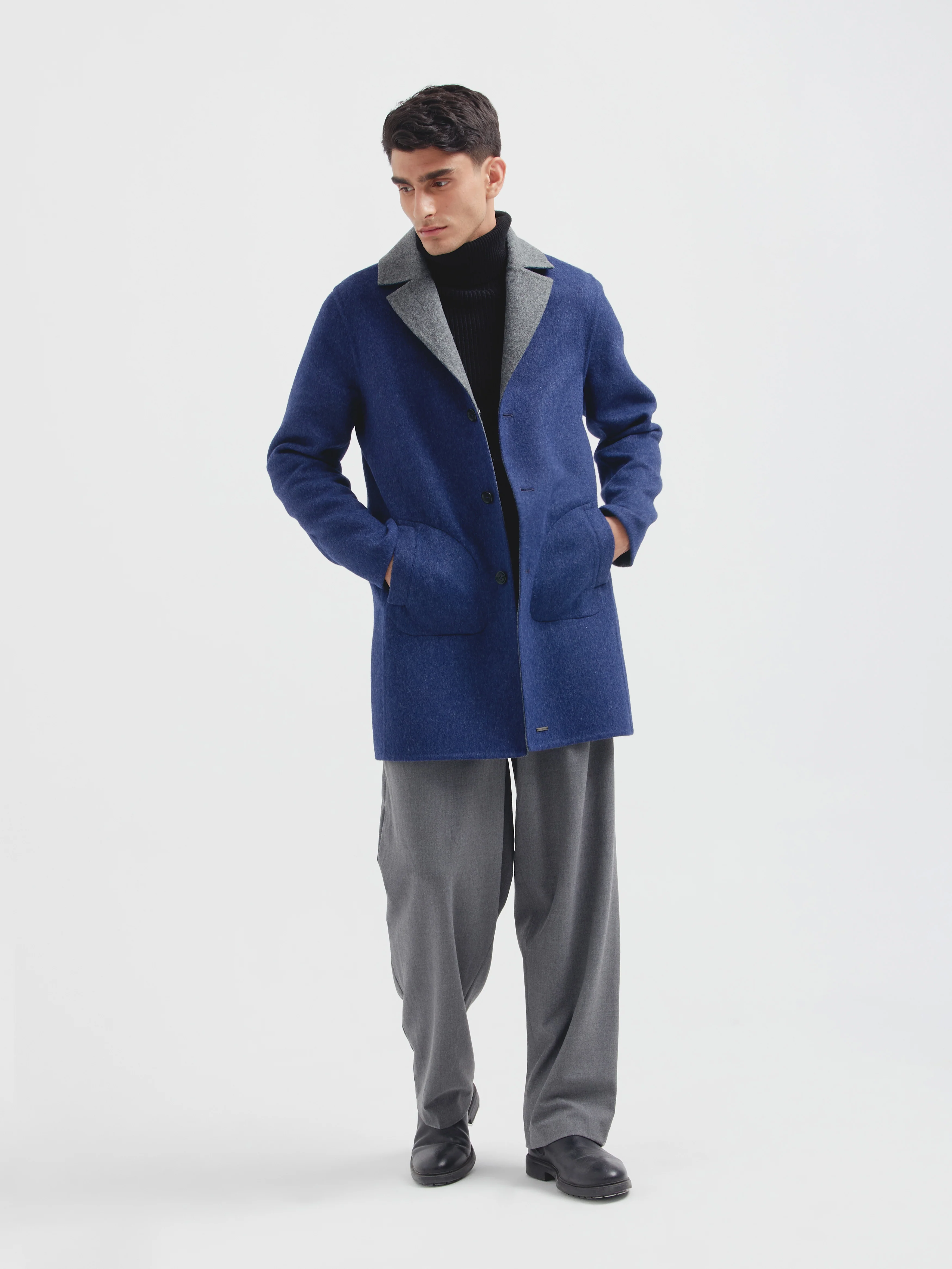 Cosmos Coat Baby Alpaca Color Blue - Image 5