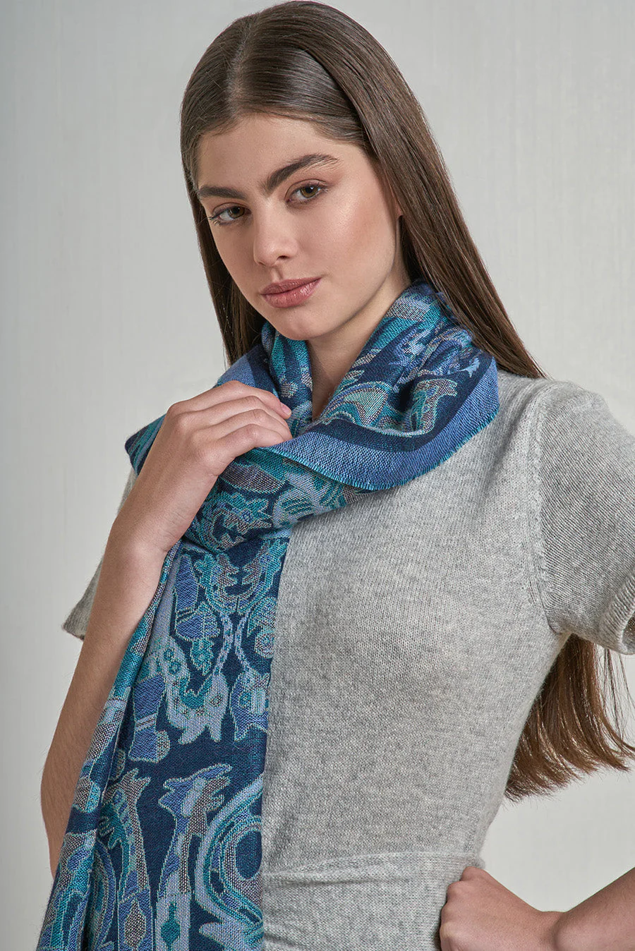 Nazca - 11 Shawl Baby Alpaca Color Blue
