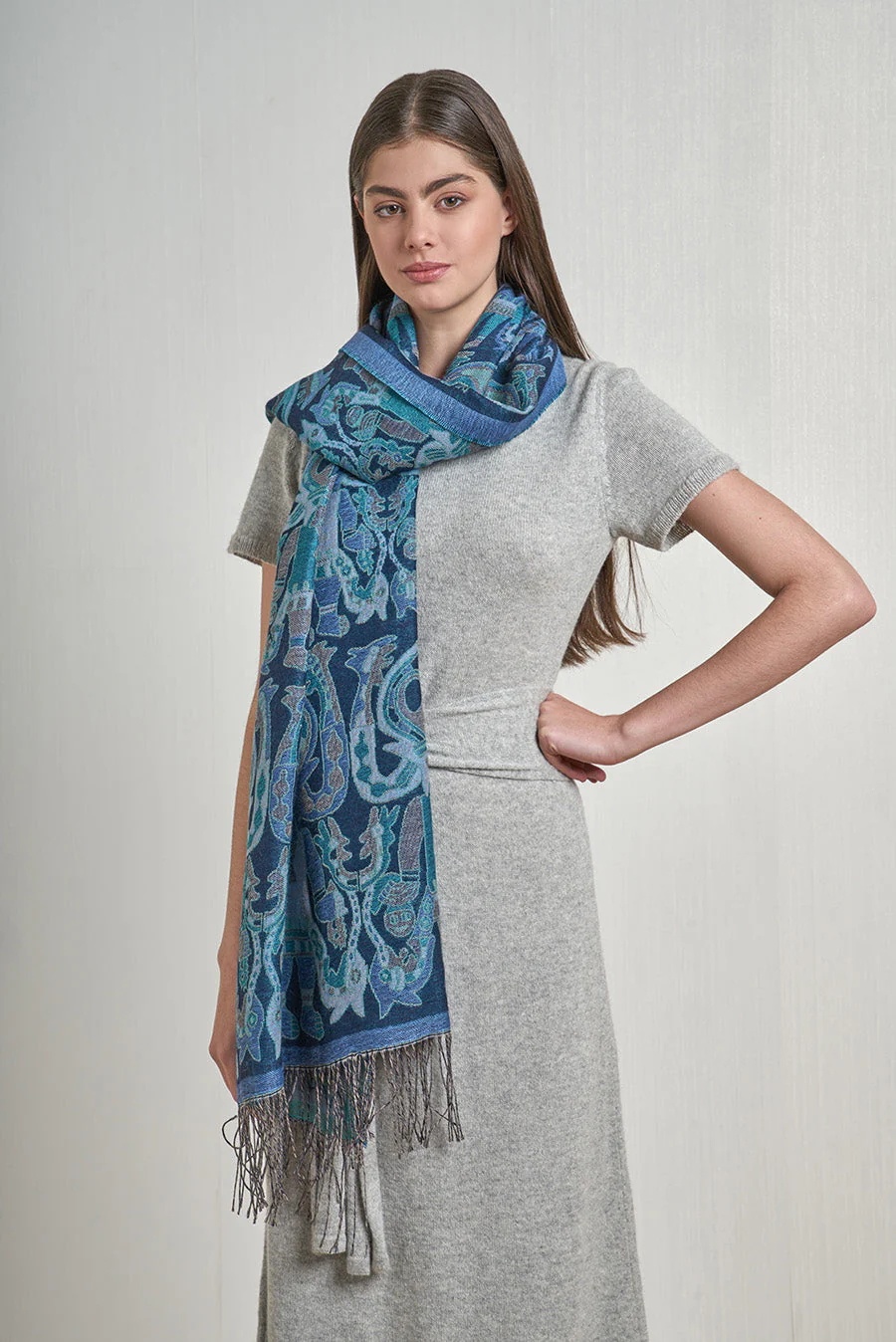 Nazca - 11 Shawl Baby Alpaca Color Blue - Image 2