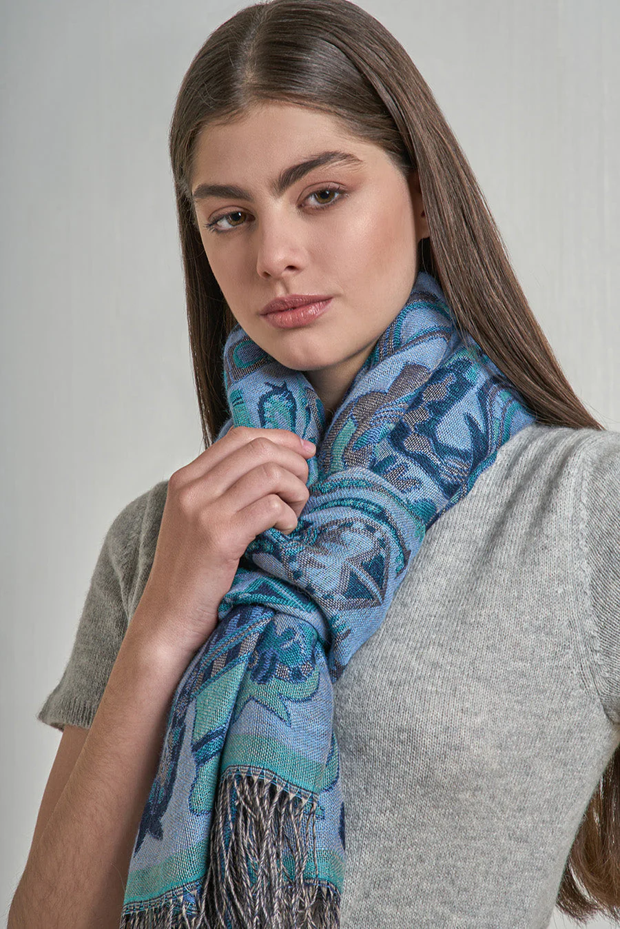 Nazca - 11 Shawl Baby Alpaca Color Blue - Image 5