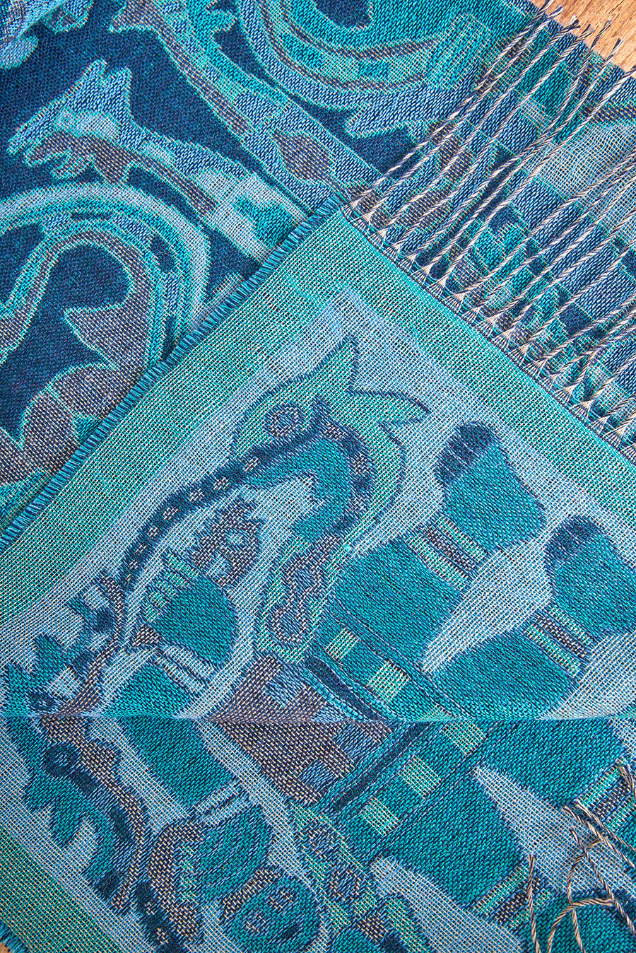 Nazca - 11 Shawl Baby Alpaca Color Blue - Image 7