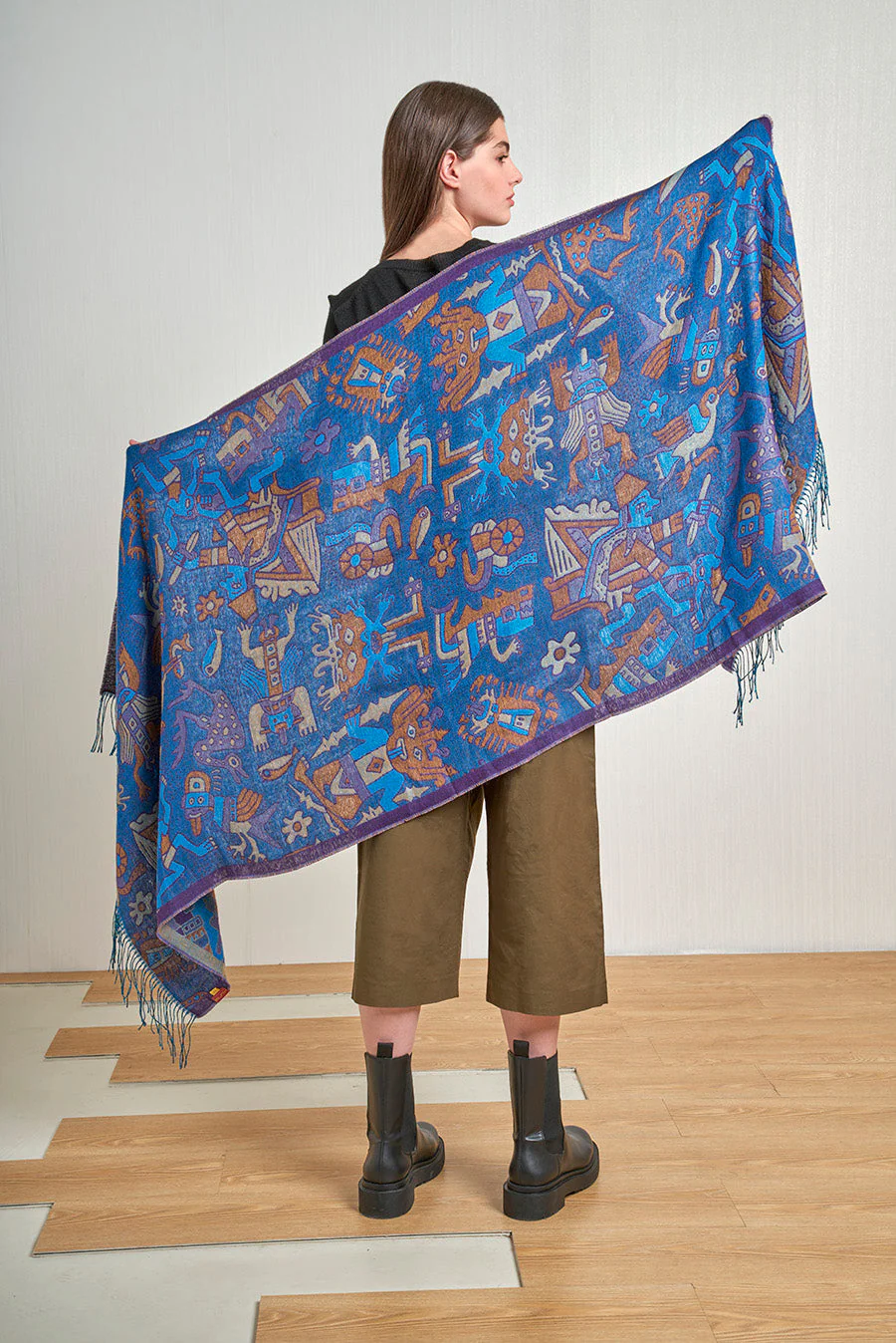 Nazca - 12 Shawl Baby Alpaca Color Blue - Image 4