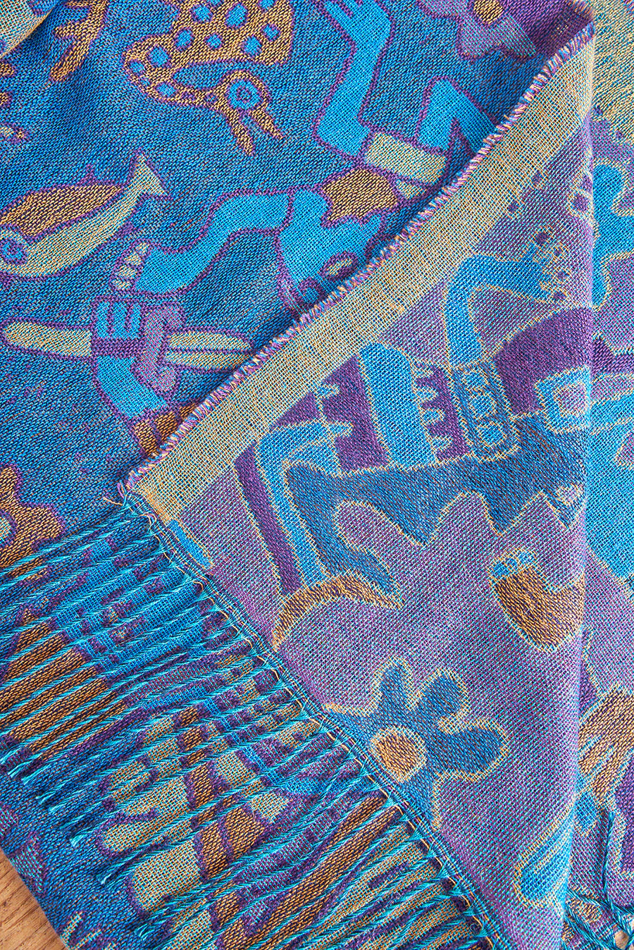 Nazca - 12 Shawl Baby Alpaca Color Blue - Image 6