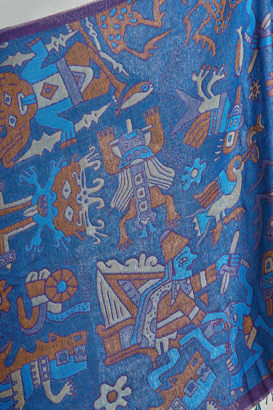 Nazca - 12 Shawl Baby Alpaca Color Blue - Image 7